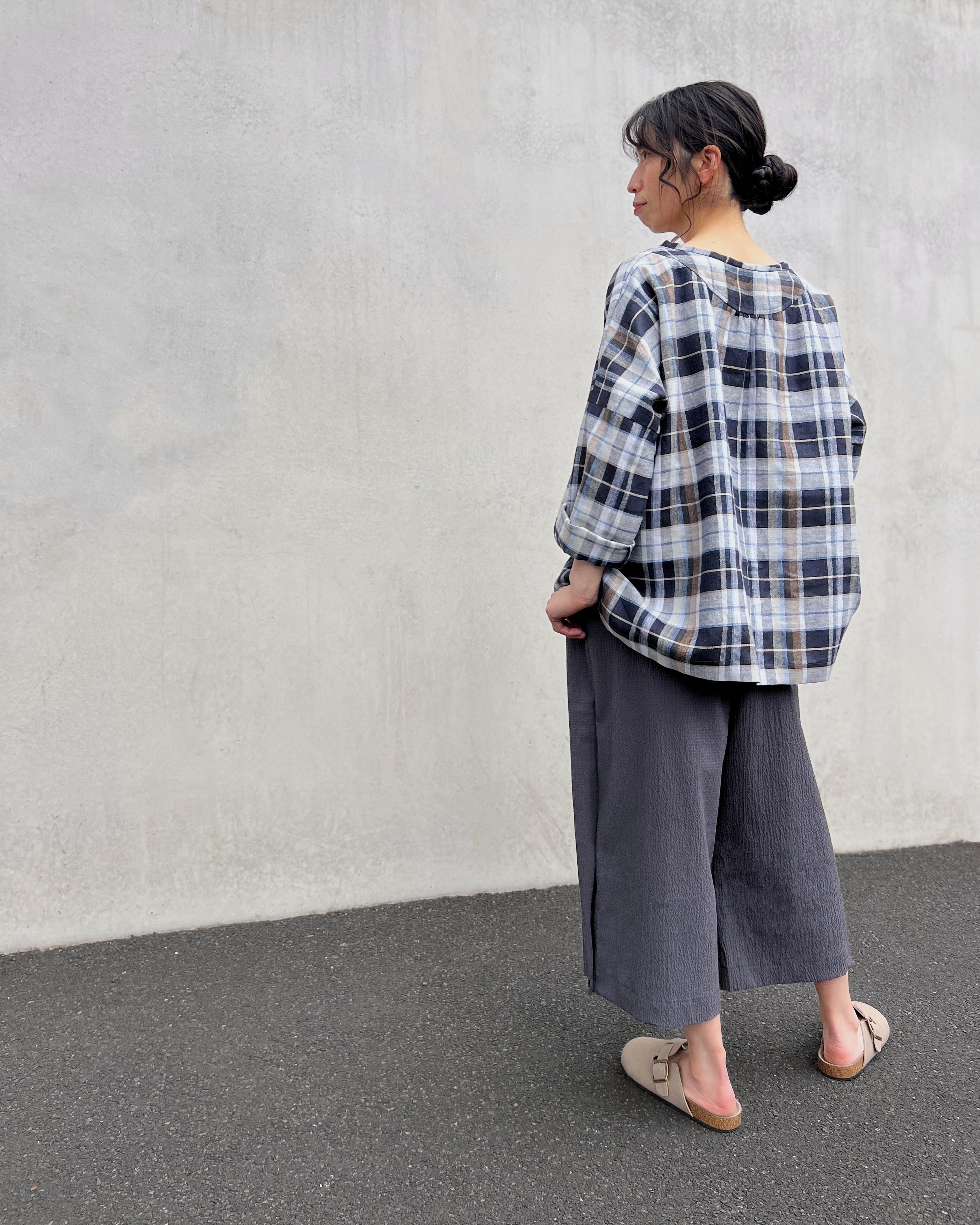 LJ struthers : cotton wide leg pants