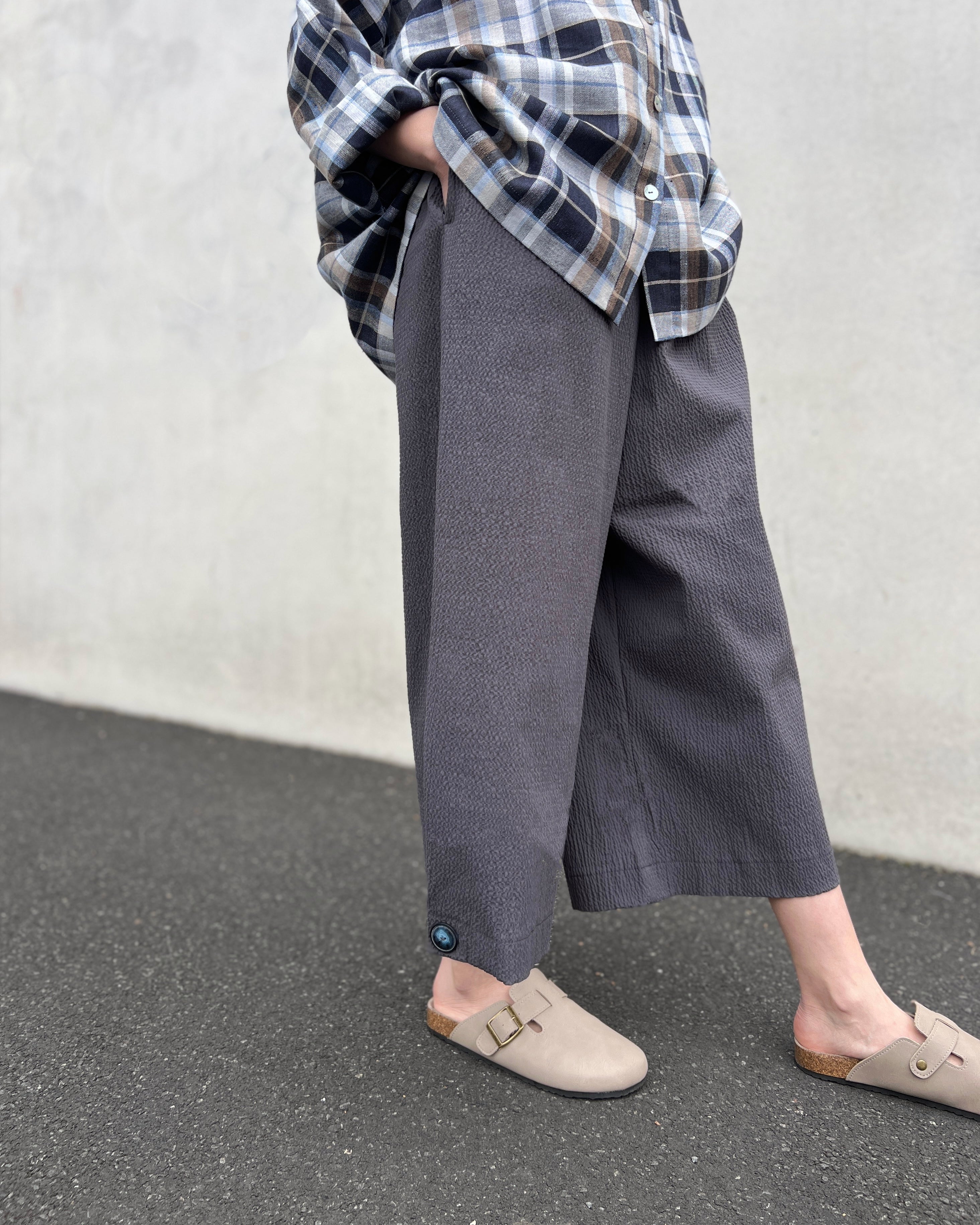 LJ struthers : cotton wide leg pants