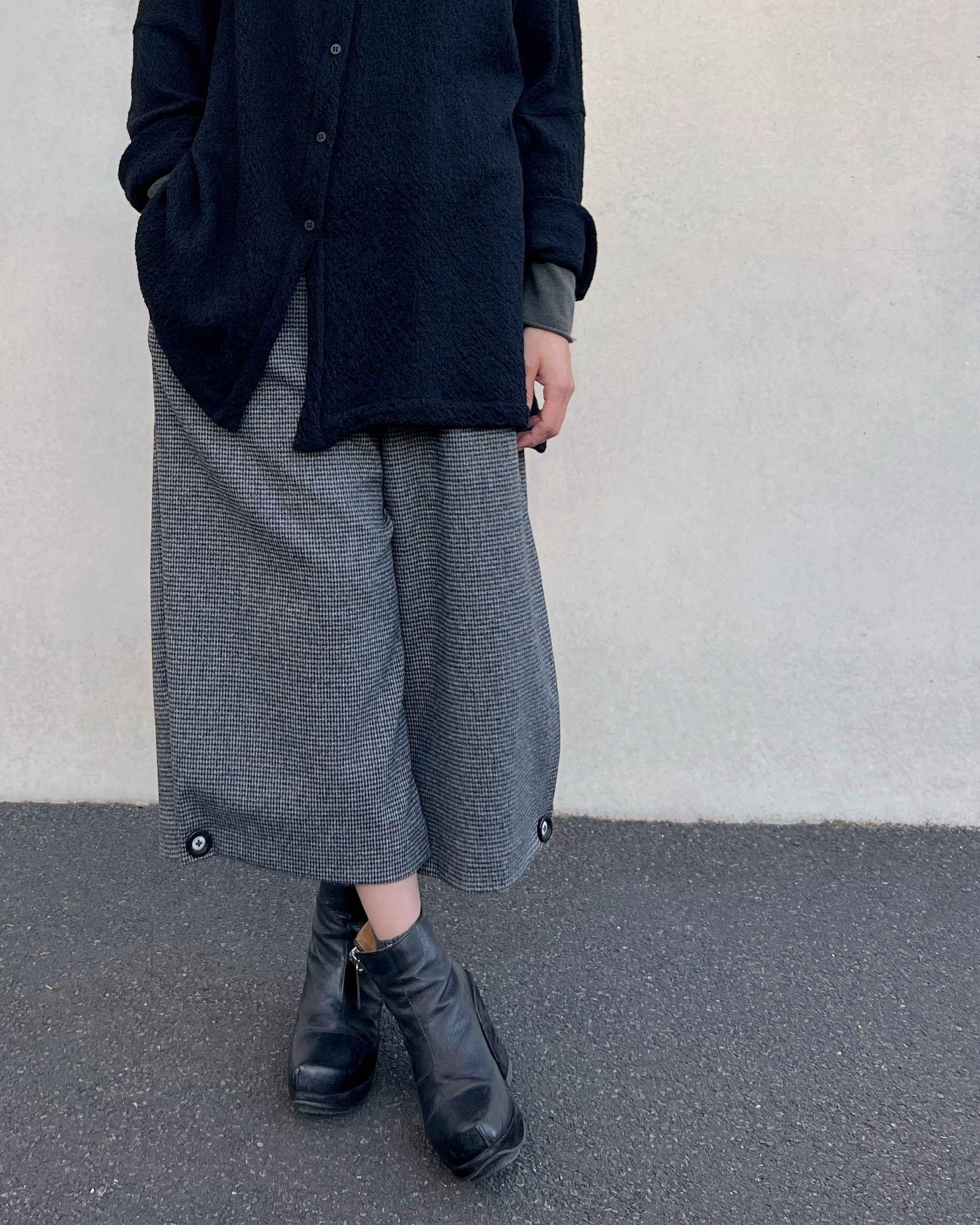 LJ struthers : houndstooth wool pants