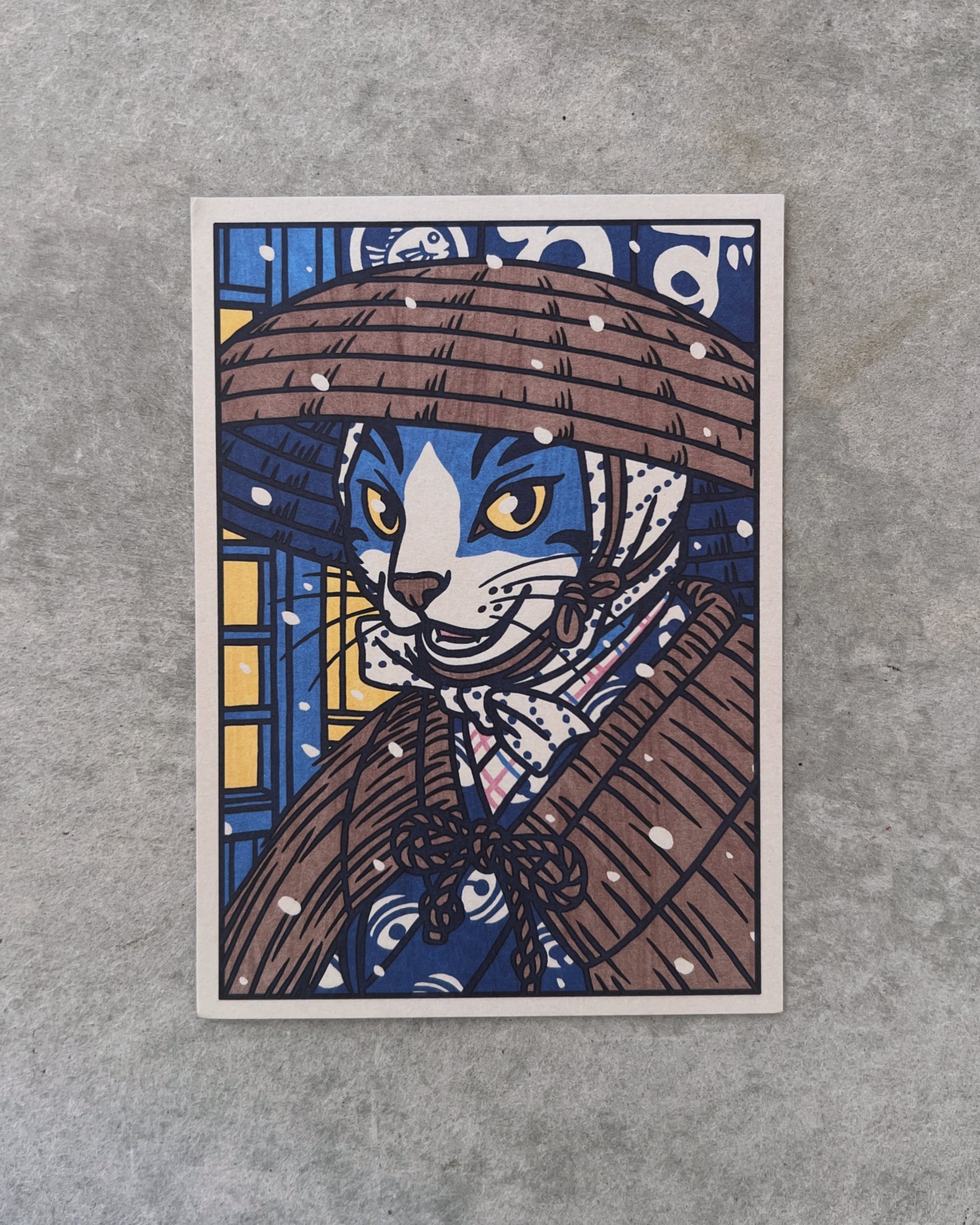 yeaaah! studio prints & postcards : cat in snow