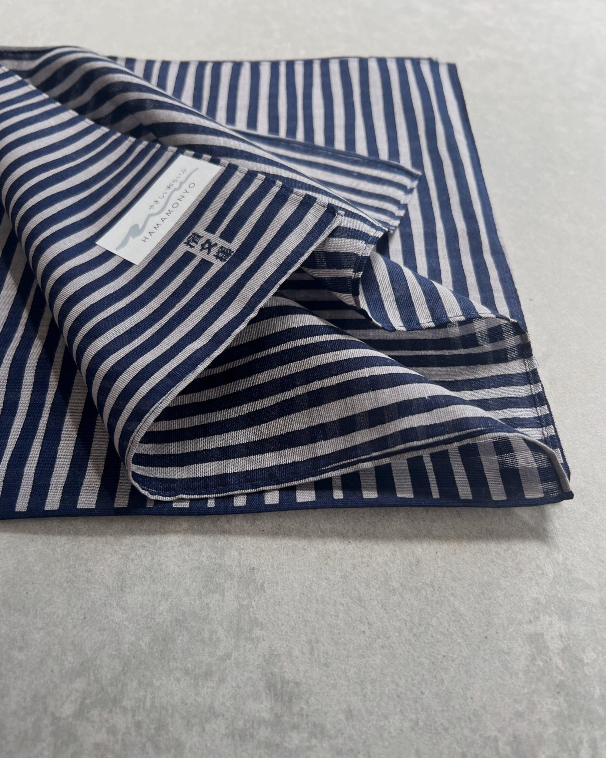 Hamamonyo : cotton striped scarf & handkerchief
