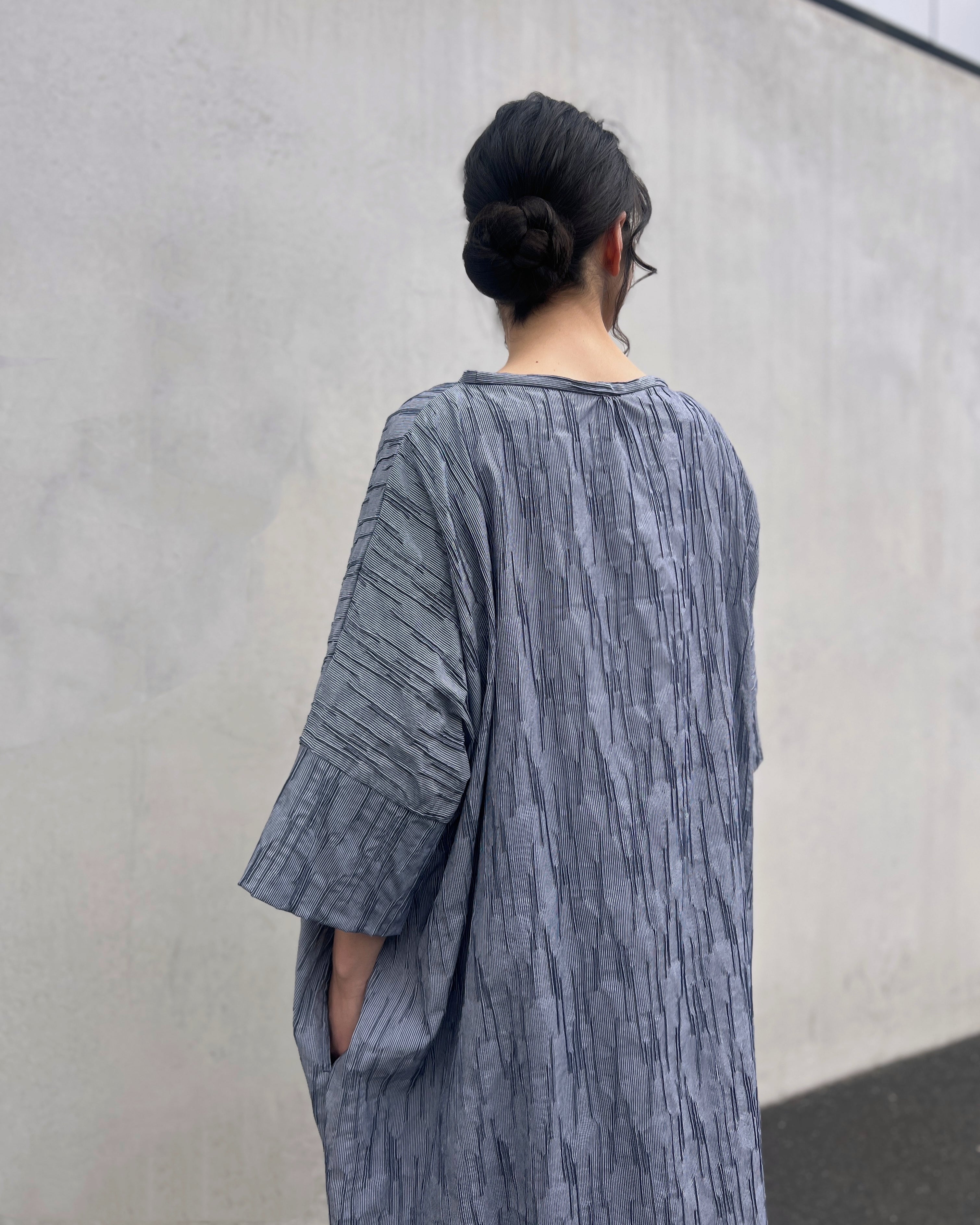 LJ struthers : textured cotton frame dress