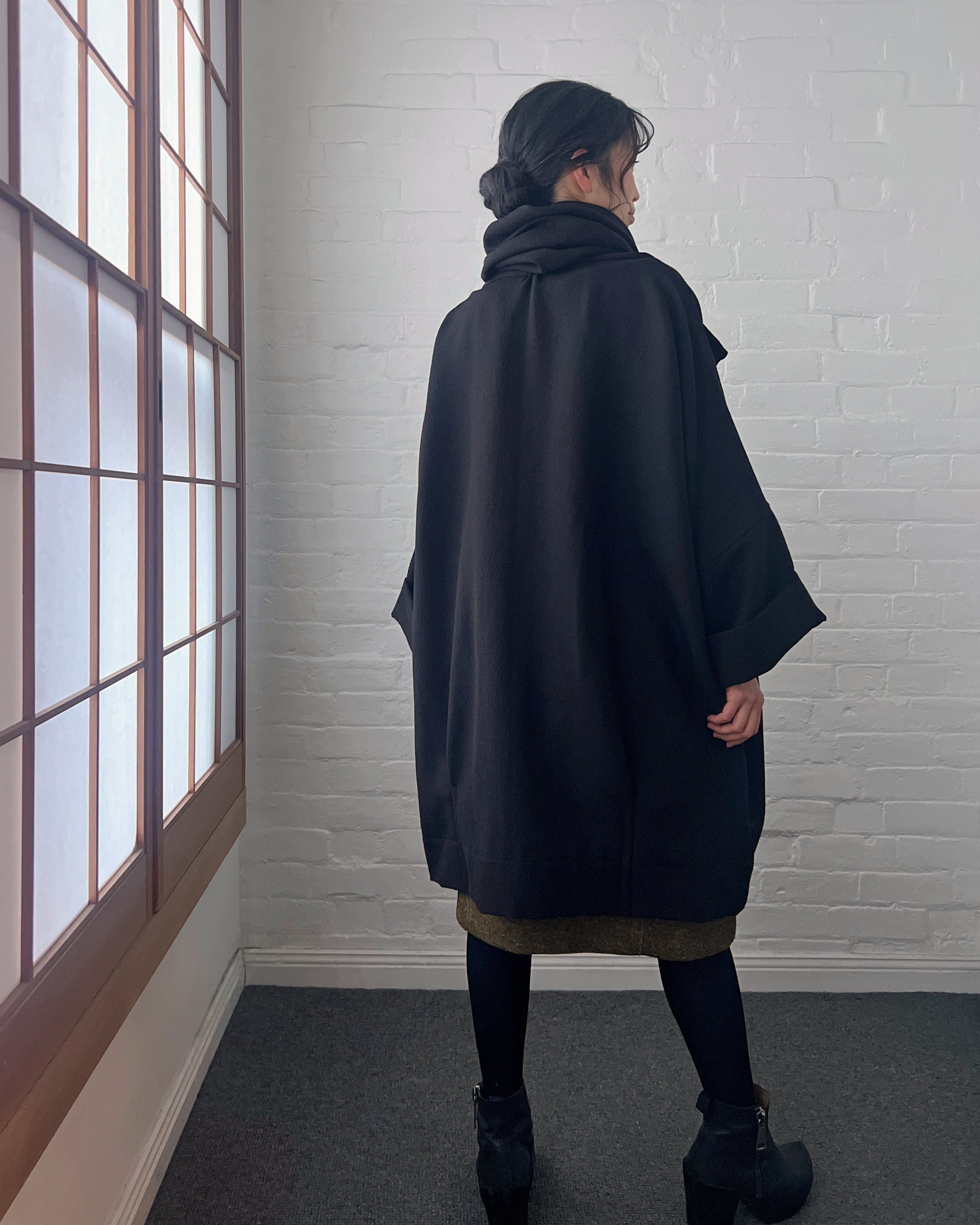 LJ struthers : textured wool gallery coat