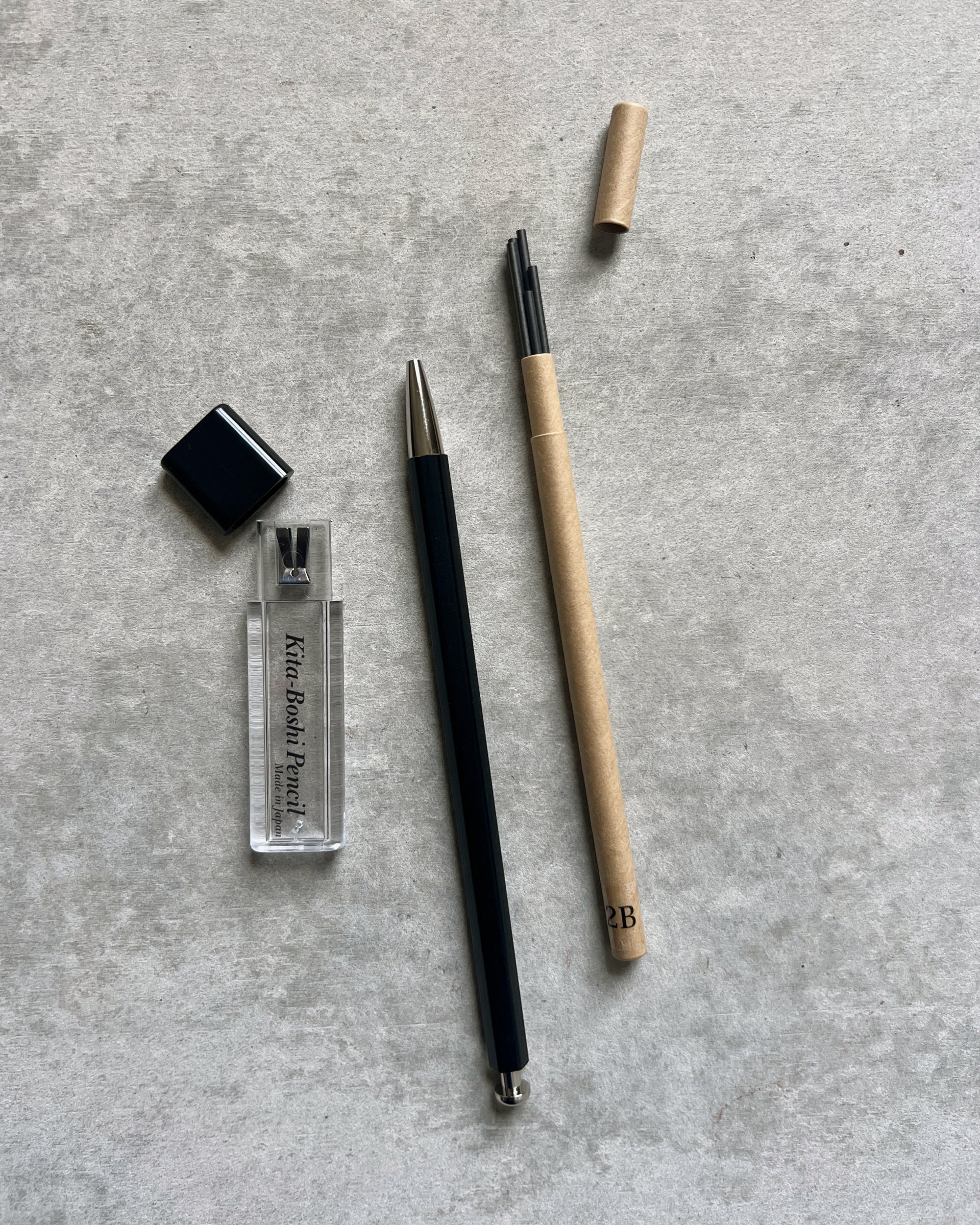 kitaboshi : wooden mechanical pencil with sharpener