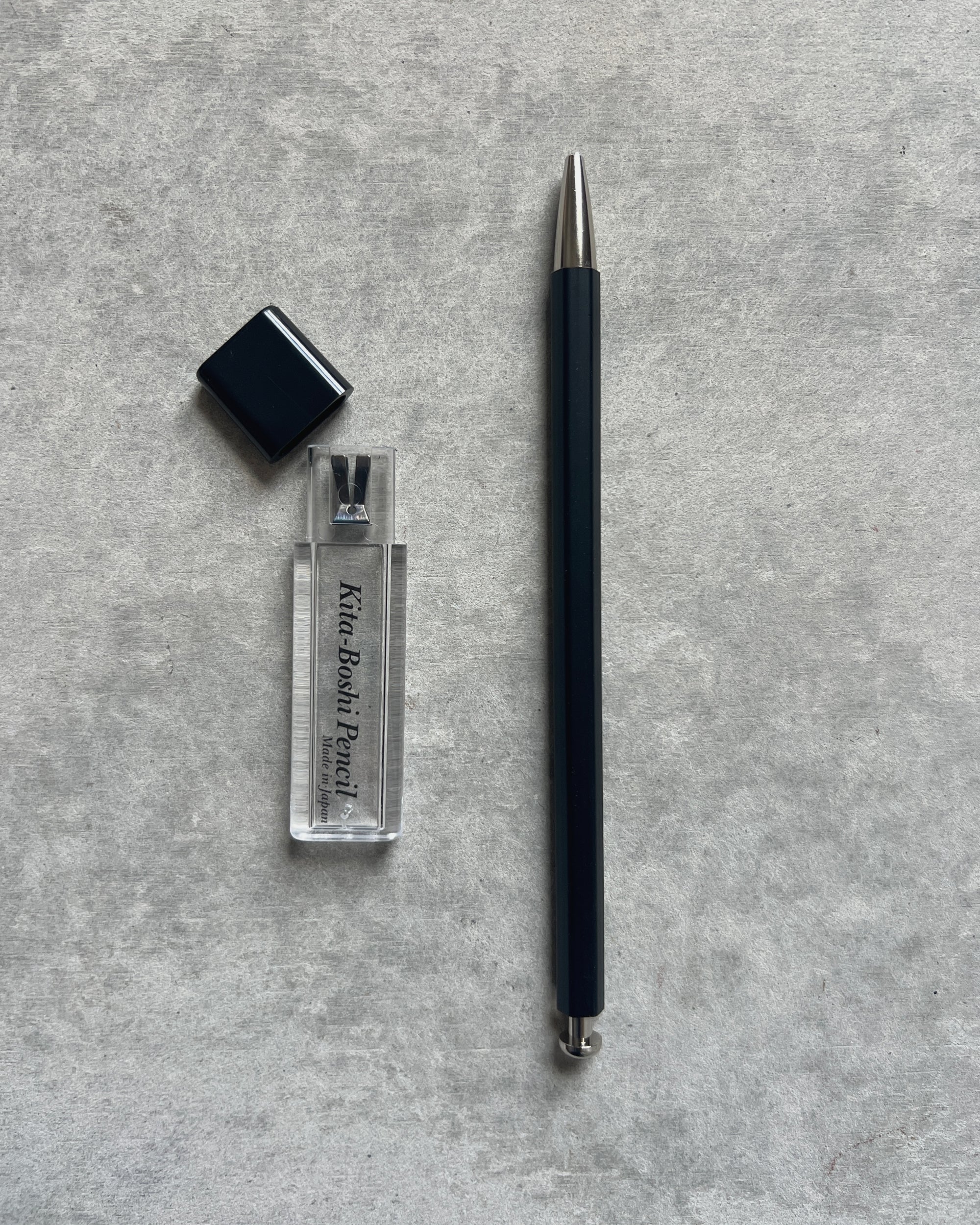 kitaboshi : wooden mechanical pencil with sharpener