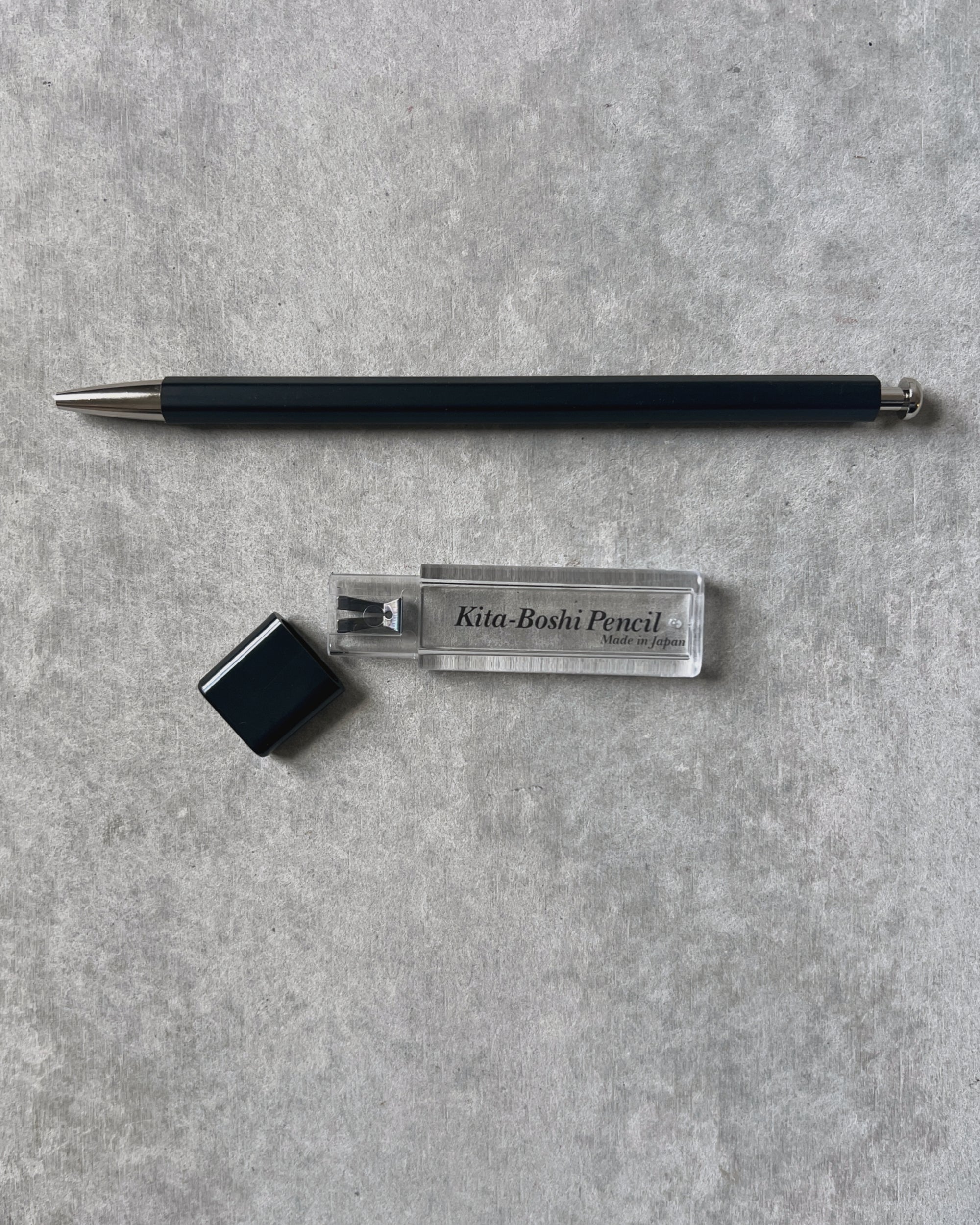 kitaboshi : wooden mechanical pencil with sharpener