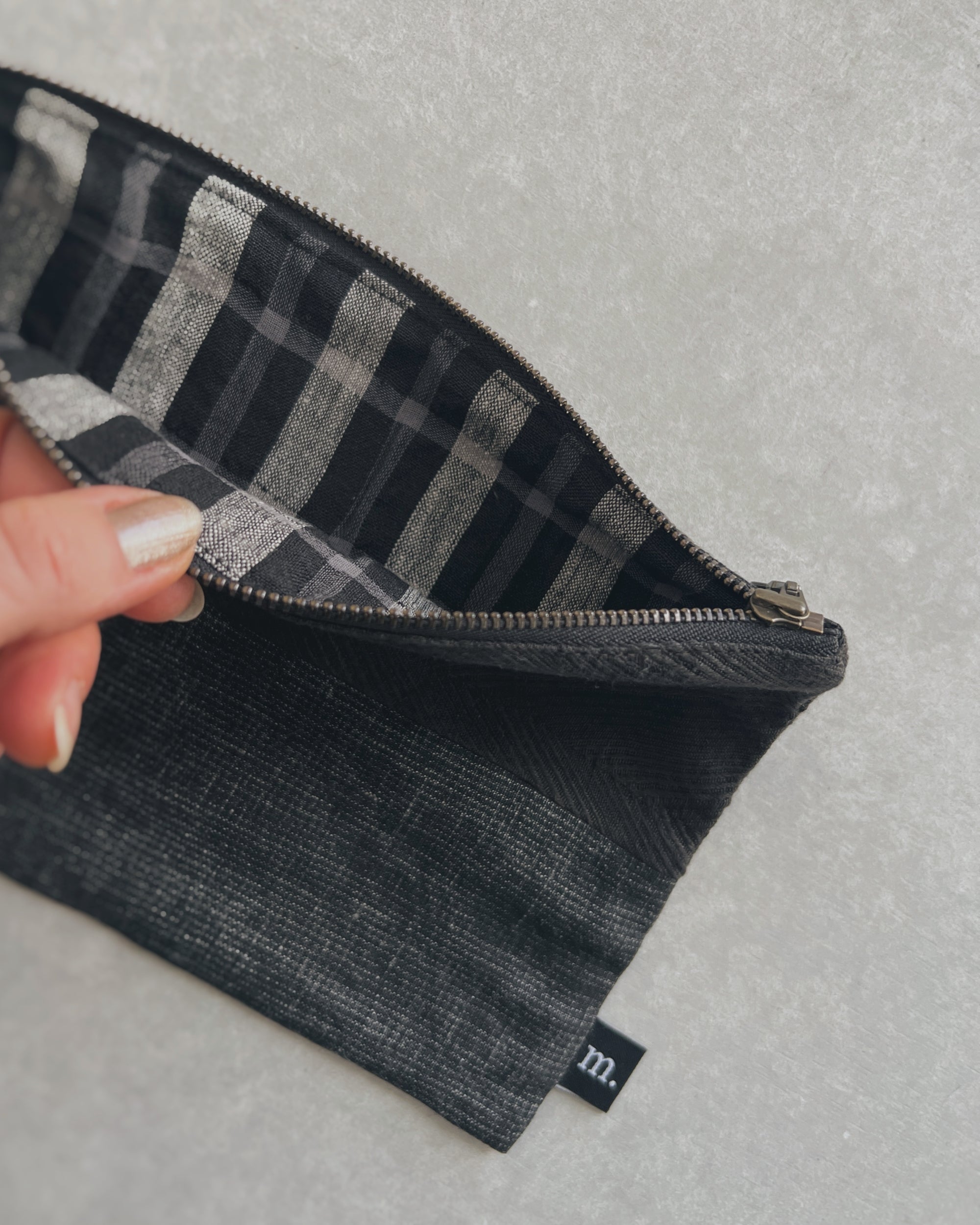 japanese linen hachi bag, handmade in Tasmania for the maker