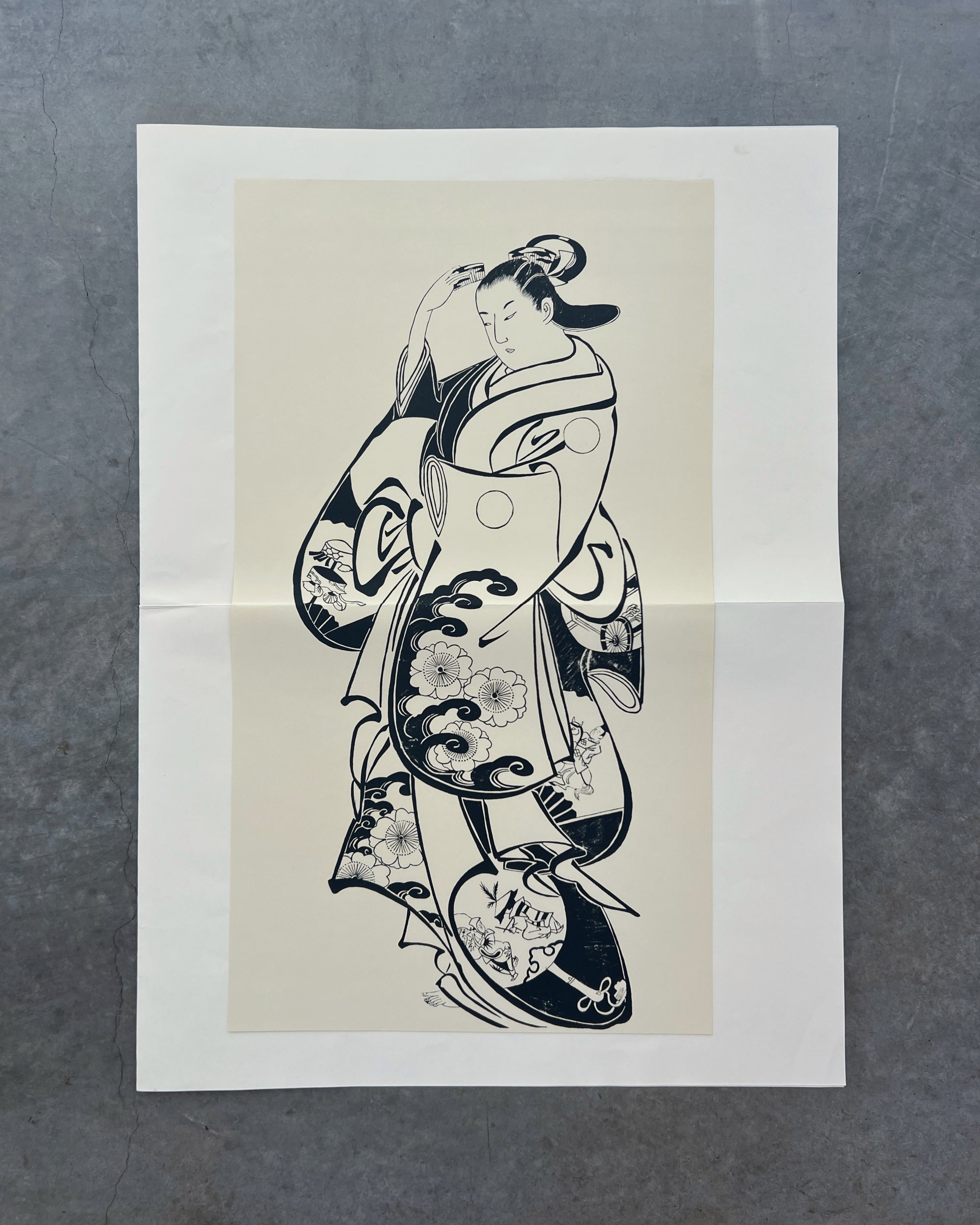 art print : hitoridachi onna no zu kiyonobu