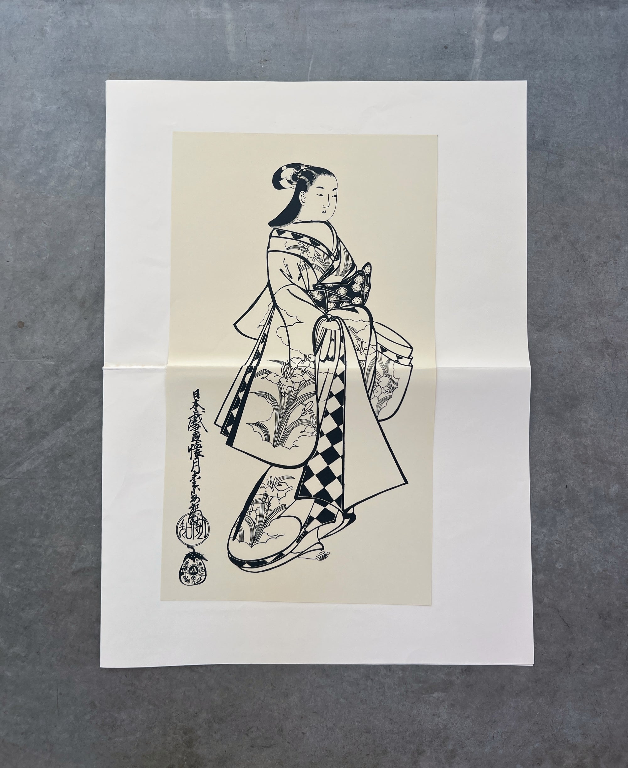 art print : hitoridachi onna no zu doshin