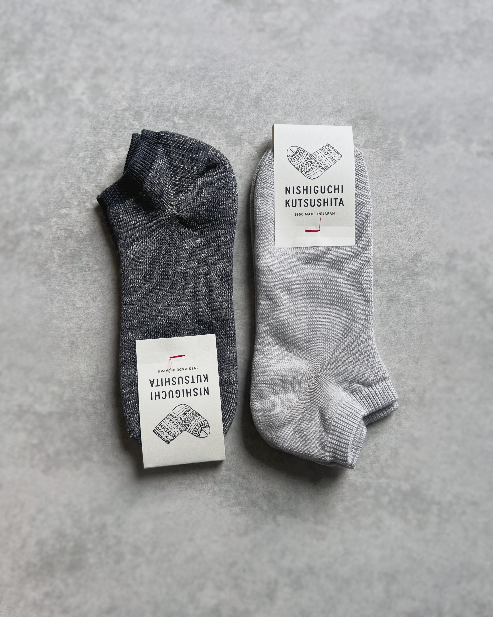 nishiguchi kutsushita : linen cotton pile anklet