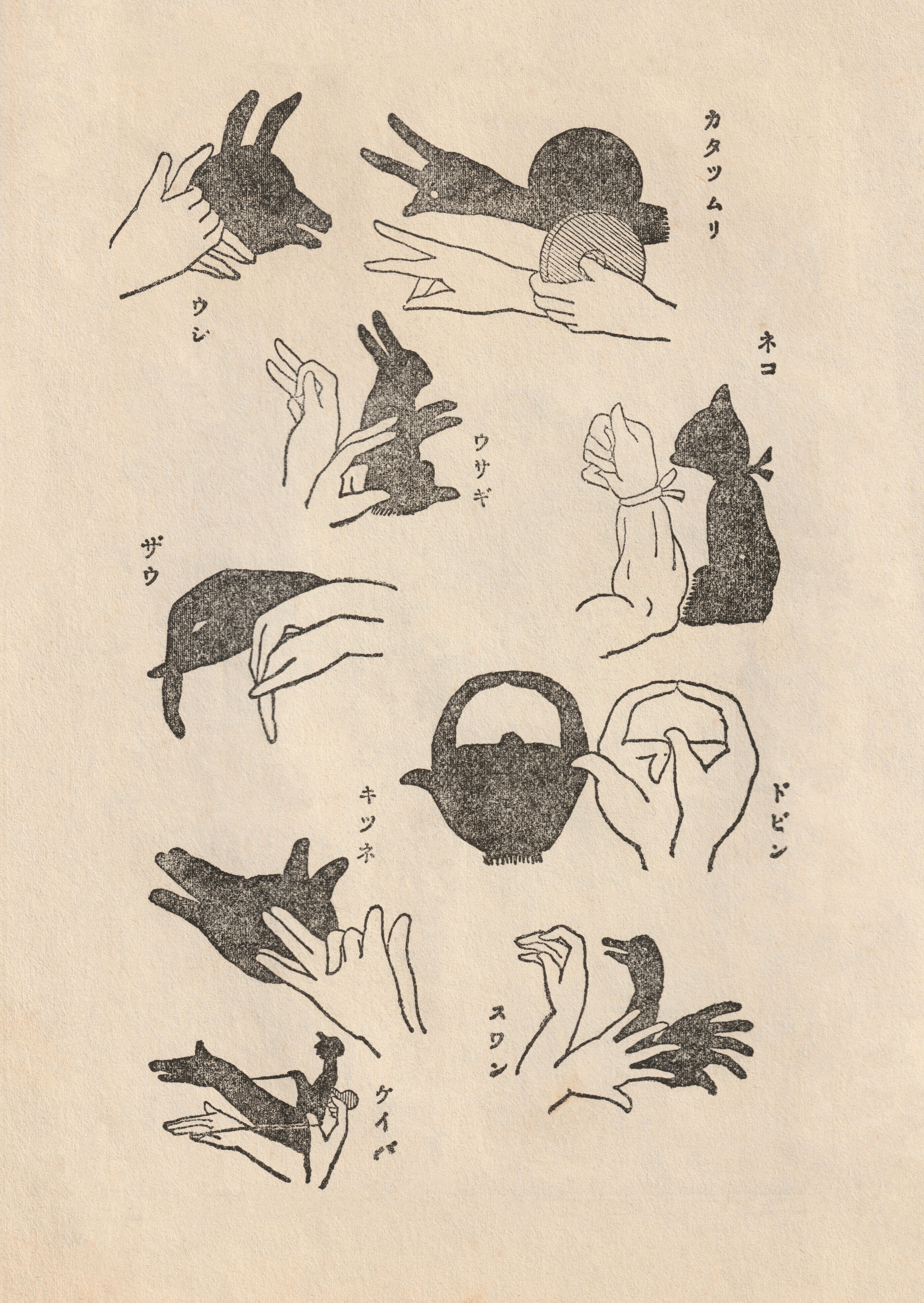 kiku print / A3 print : shadow puppets