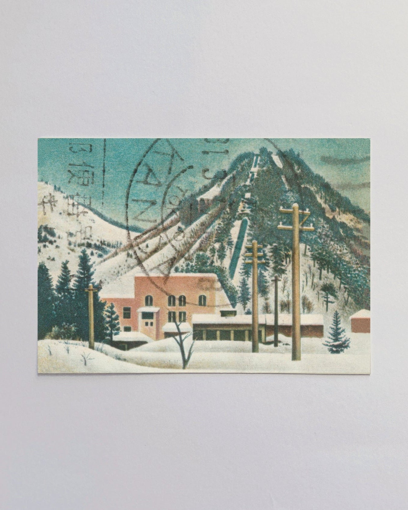 kiku print : postcard - snow day stamp
