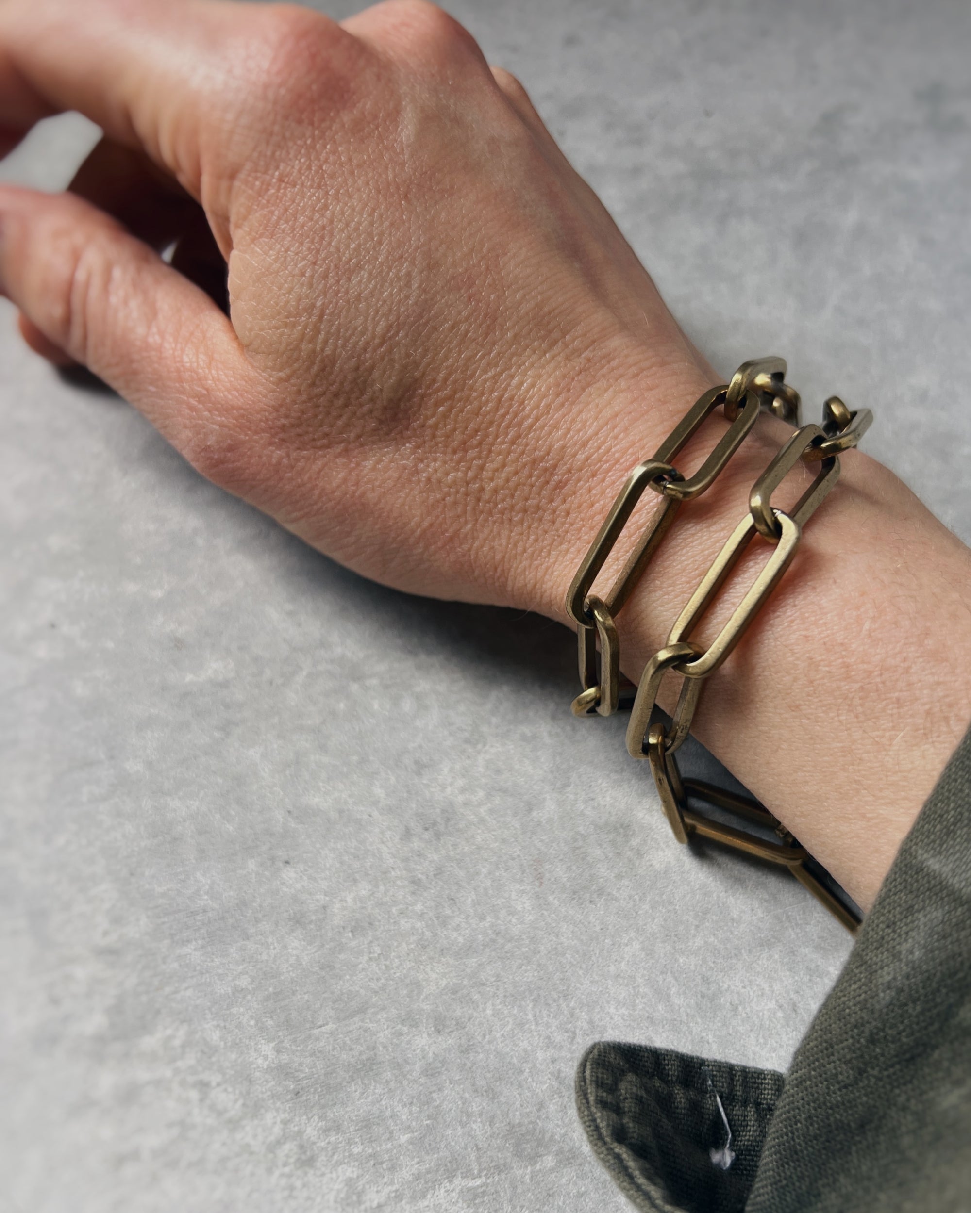 stacey vickery : brass paperclip chain necklace