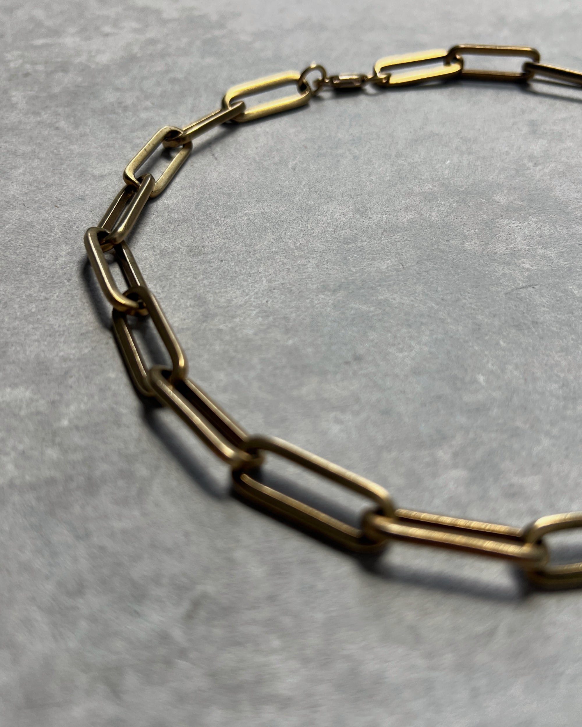 stacey vickery : brass paperclip chain necklace