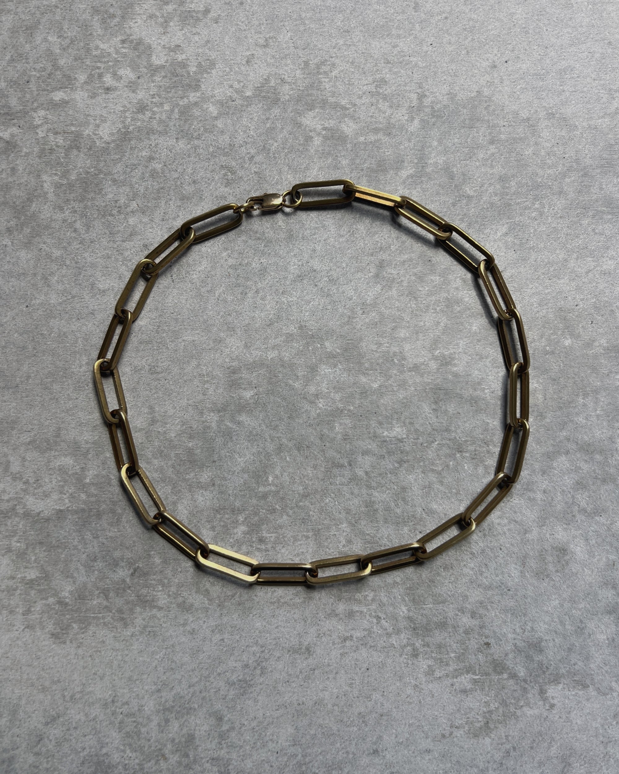stacey vickery : brass paperclip chain necklace