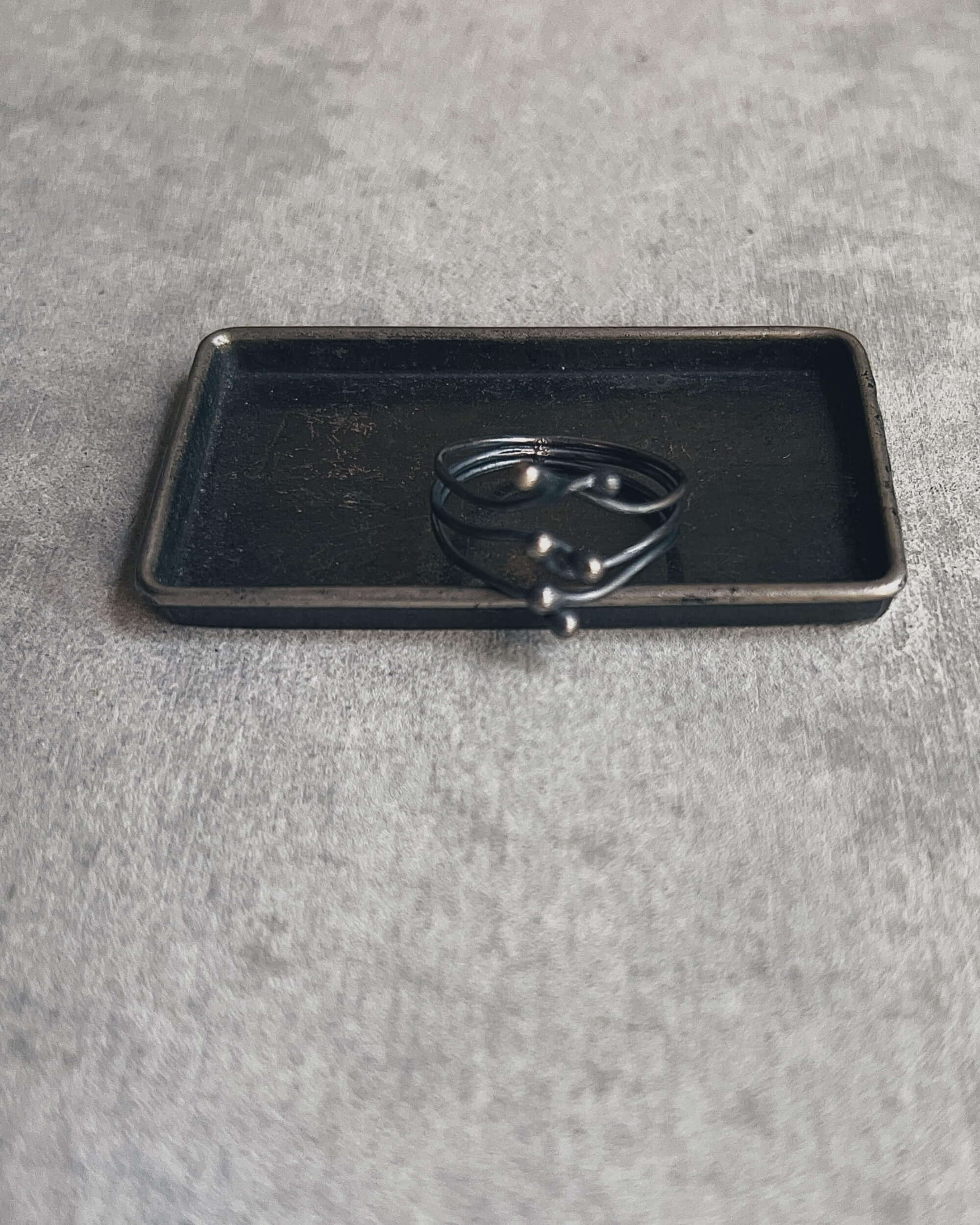 steamylab : oxidised silver matchstick ring