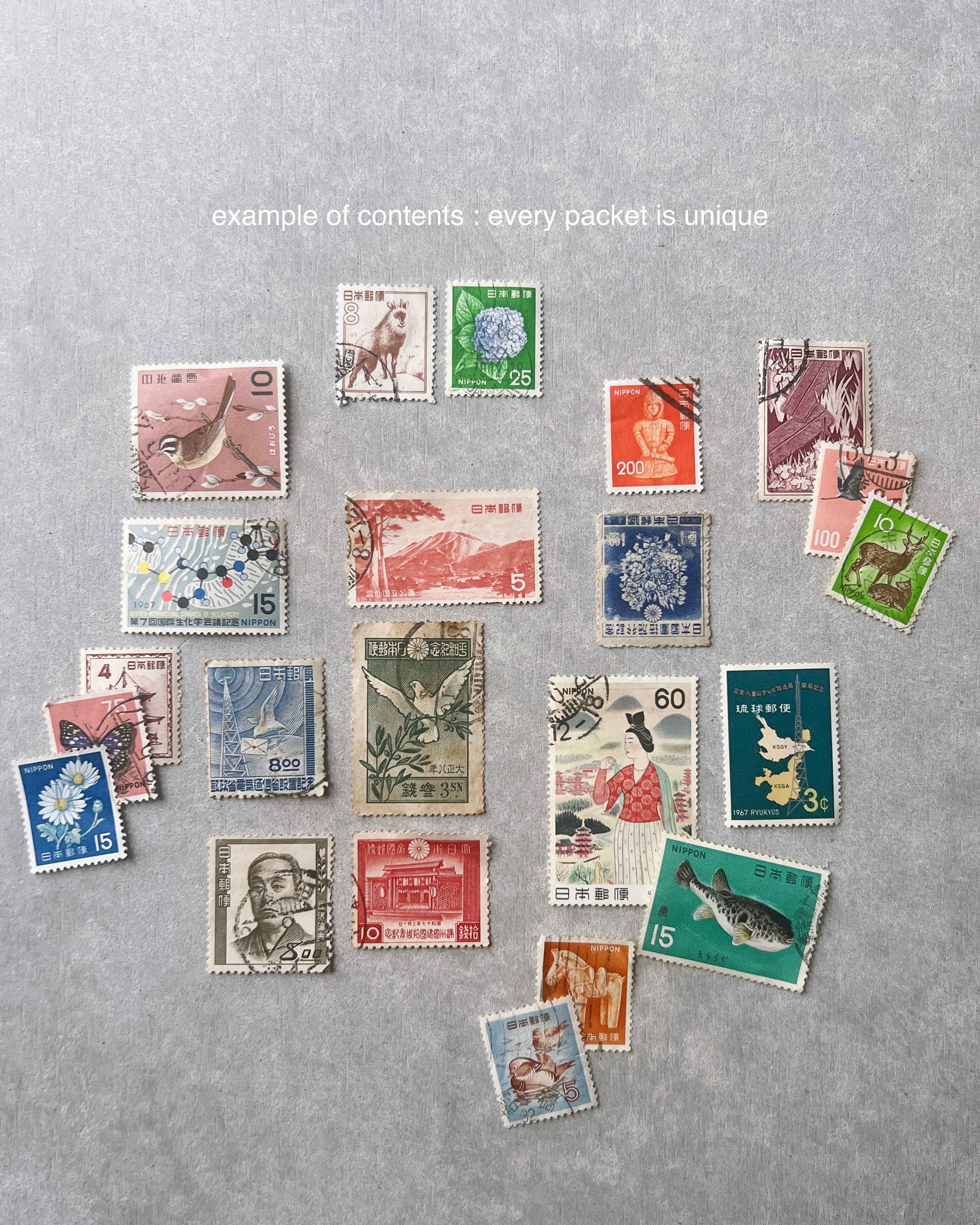 vintage Japanese stamp envelope pack