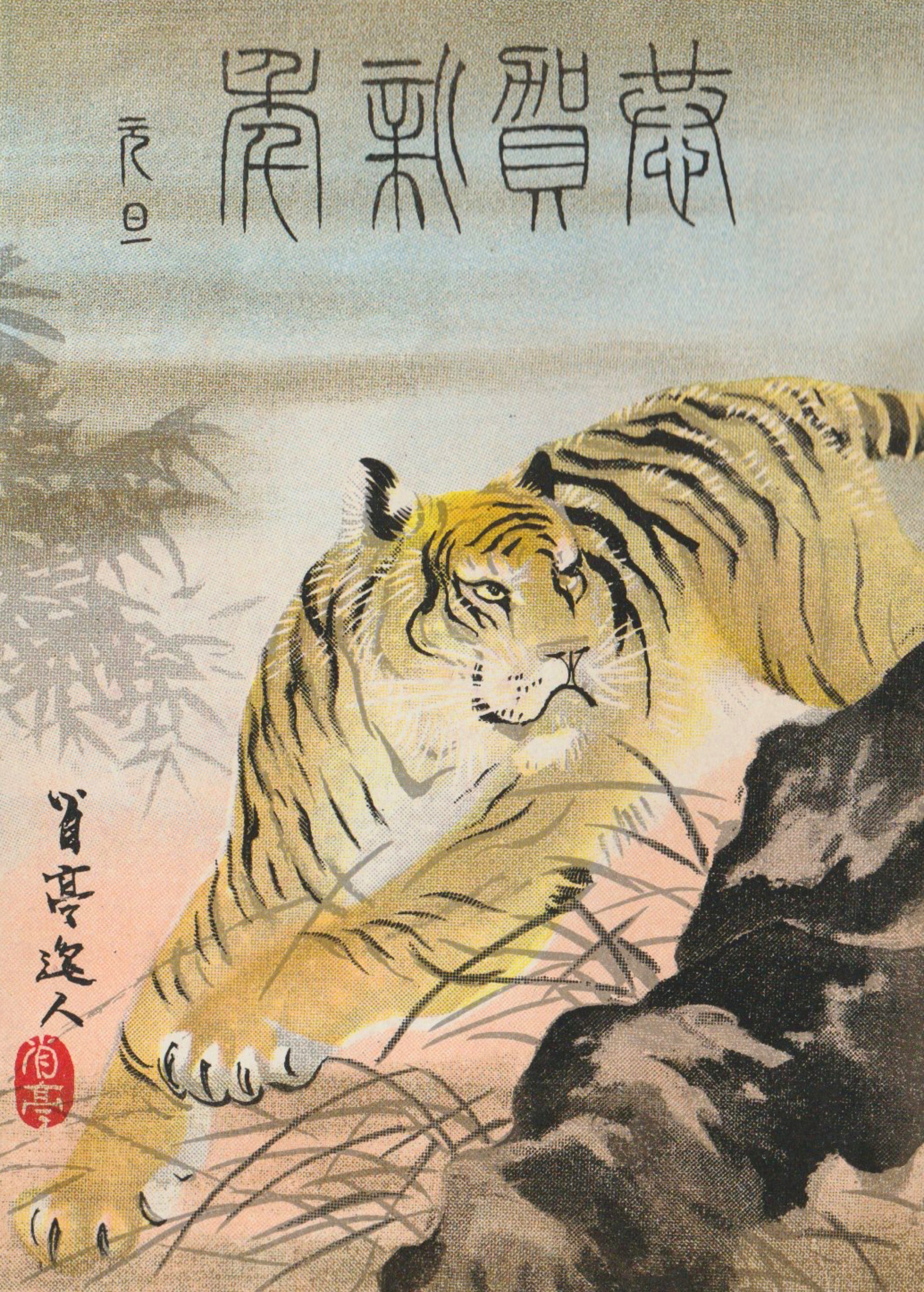 kiku print / A3 print : tiger