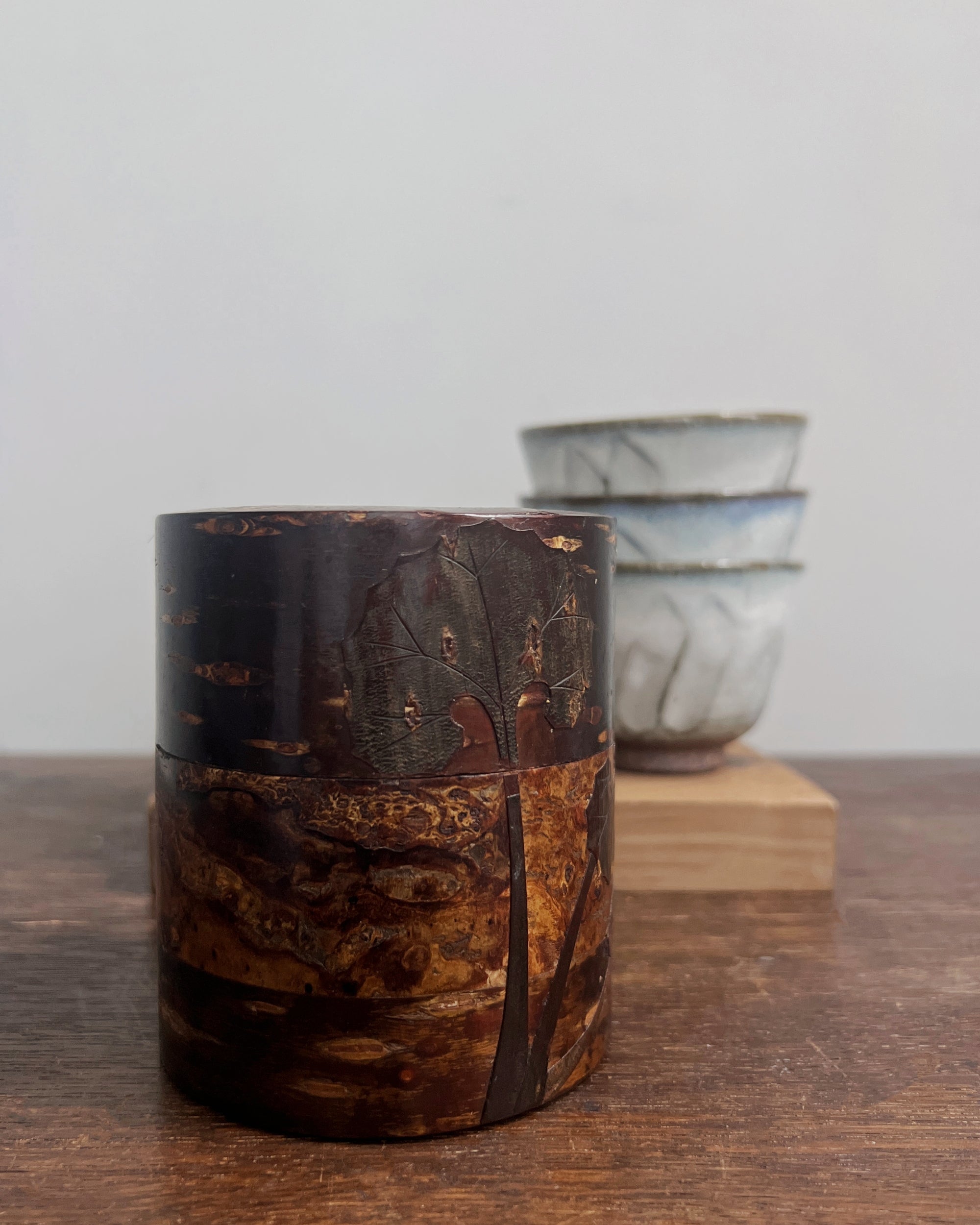 vintage tea caddy