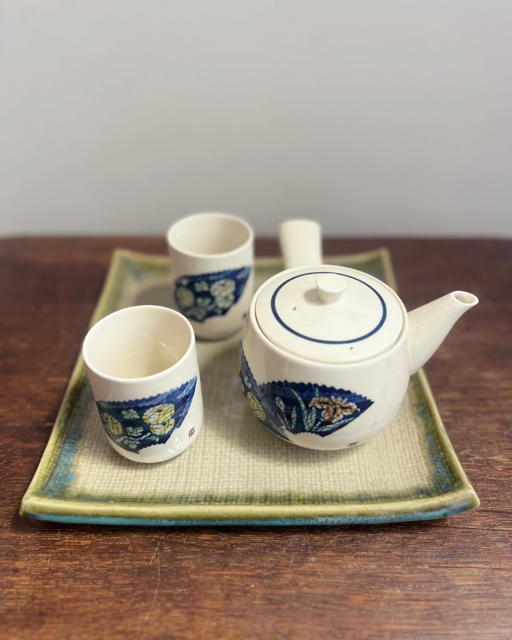 vintage ceramic Japanese tea set