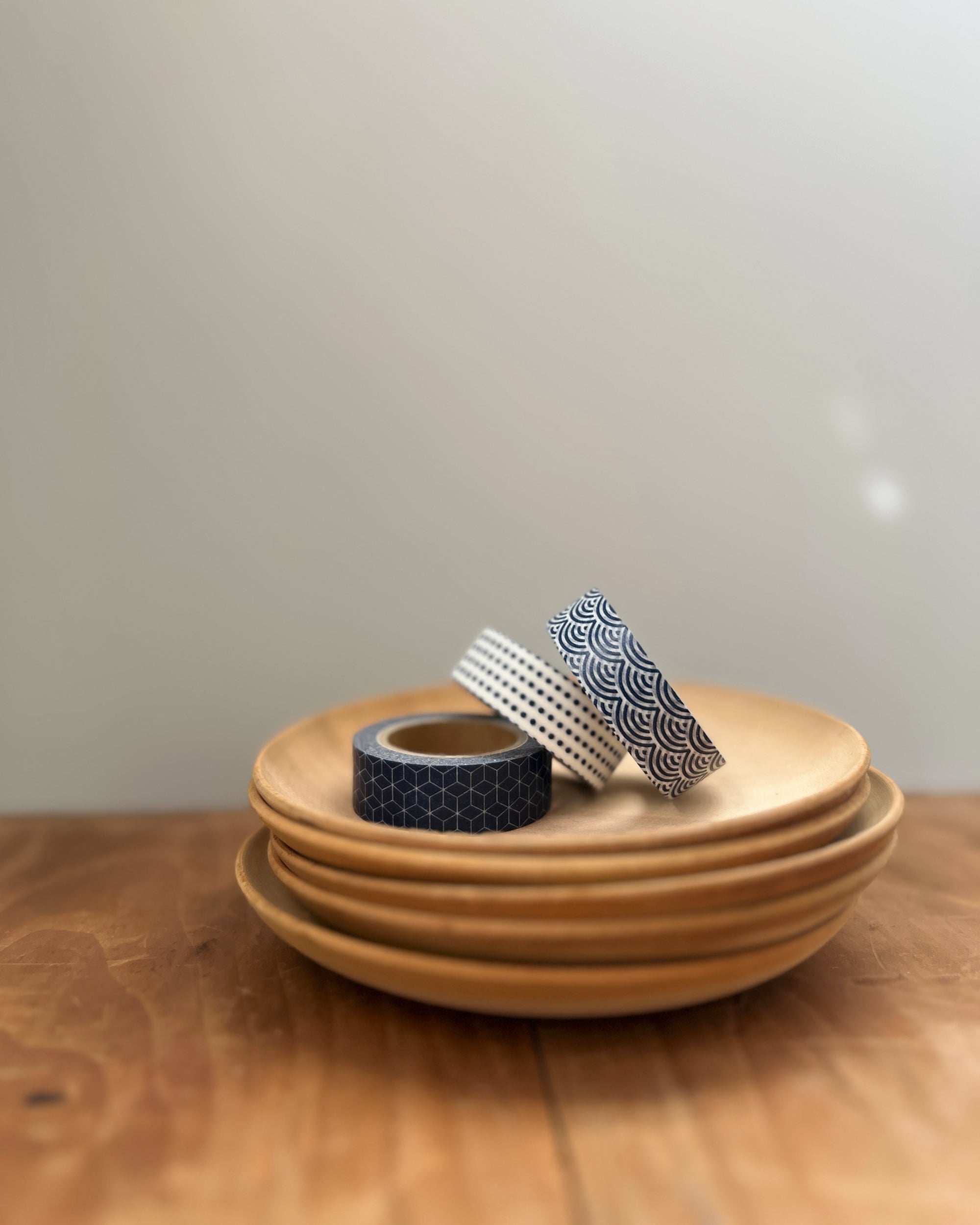vintage japanese wooden plate