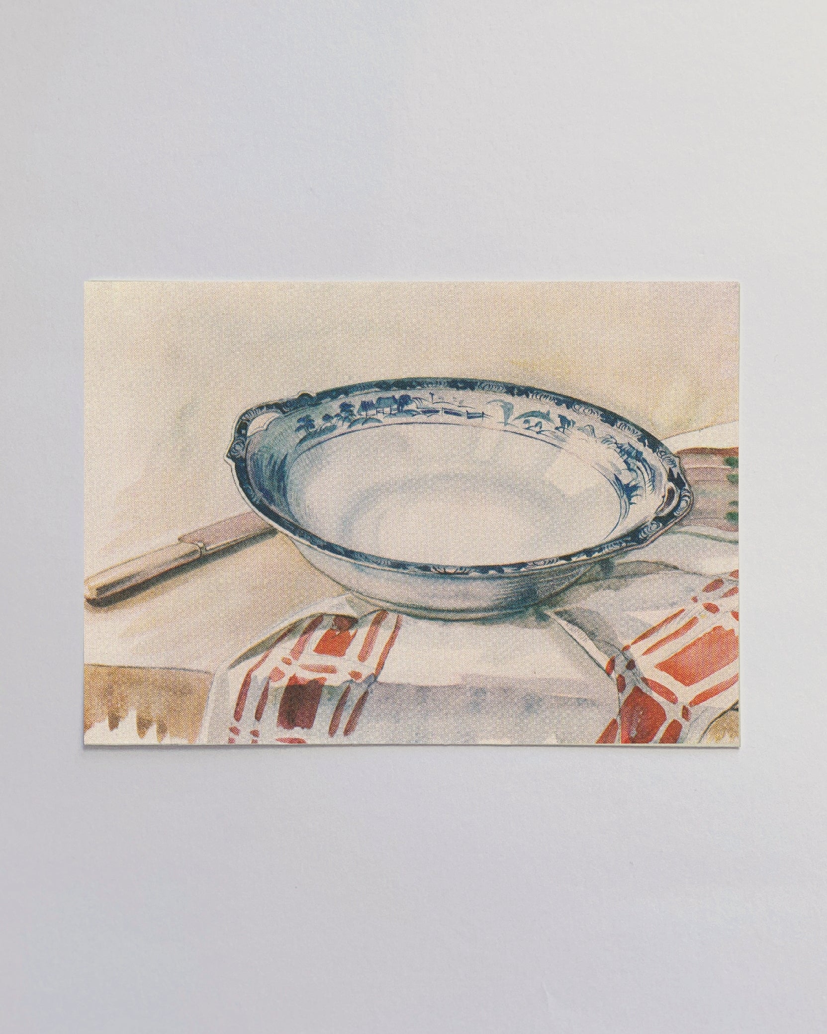 kiku print : postcard - where's my pudding?