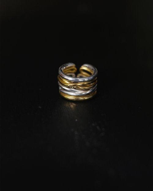 Ewa : gold & silver wrap ring