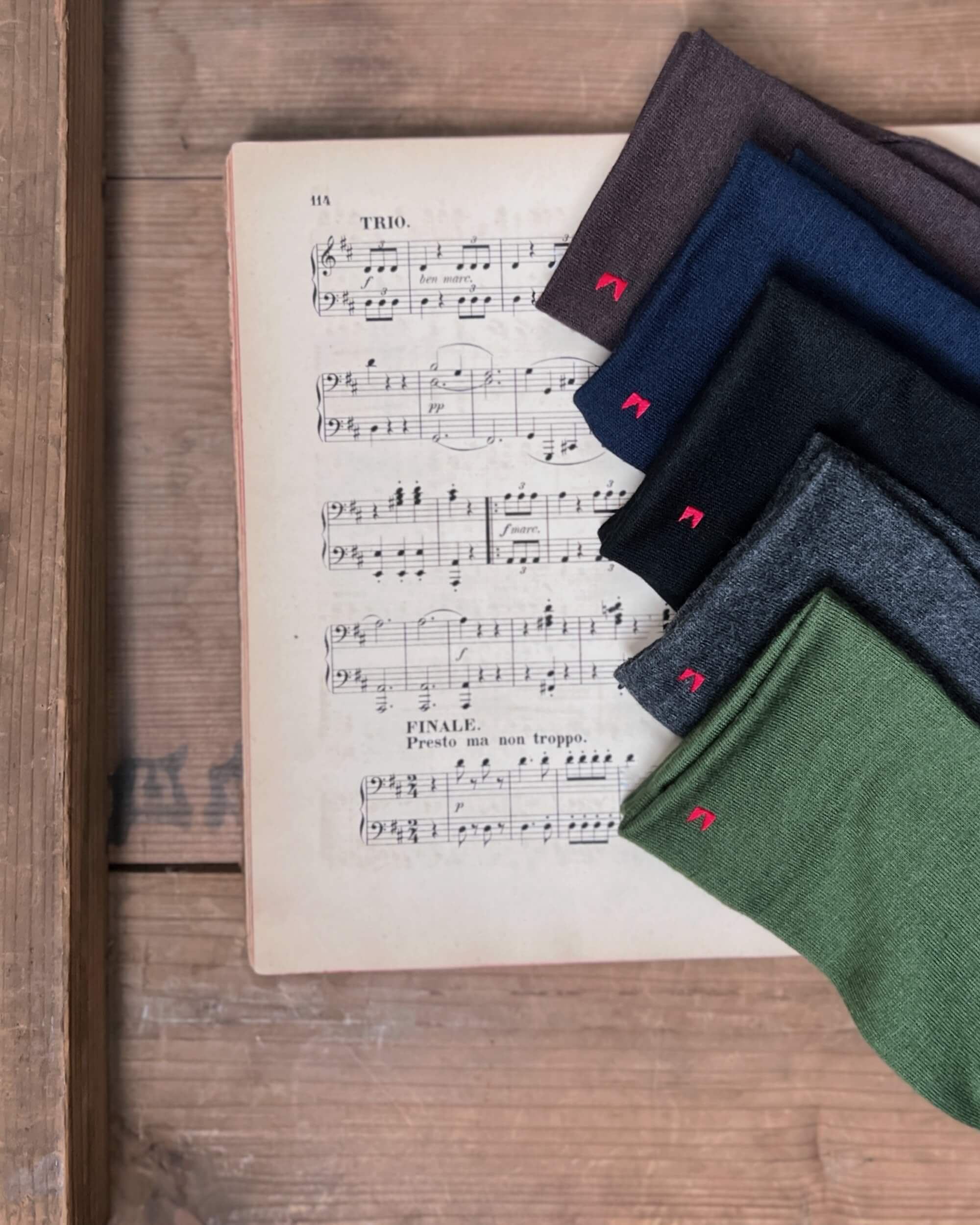 wool wrist warmer, hand sewn by the Hiteka Artisan Community in Japan