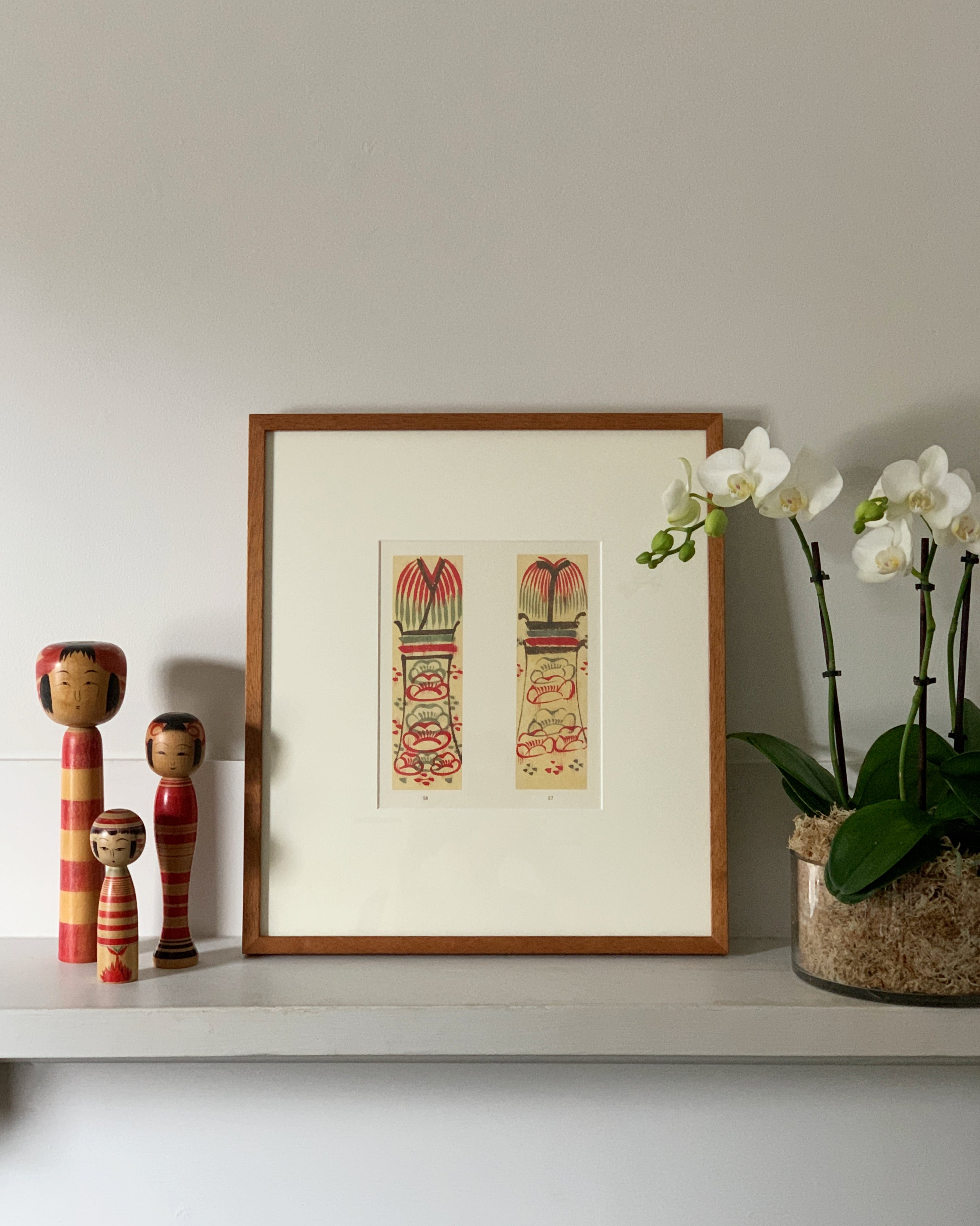 vintage kokeshi patterns