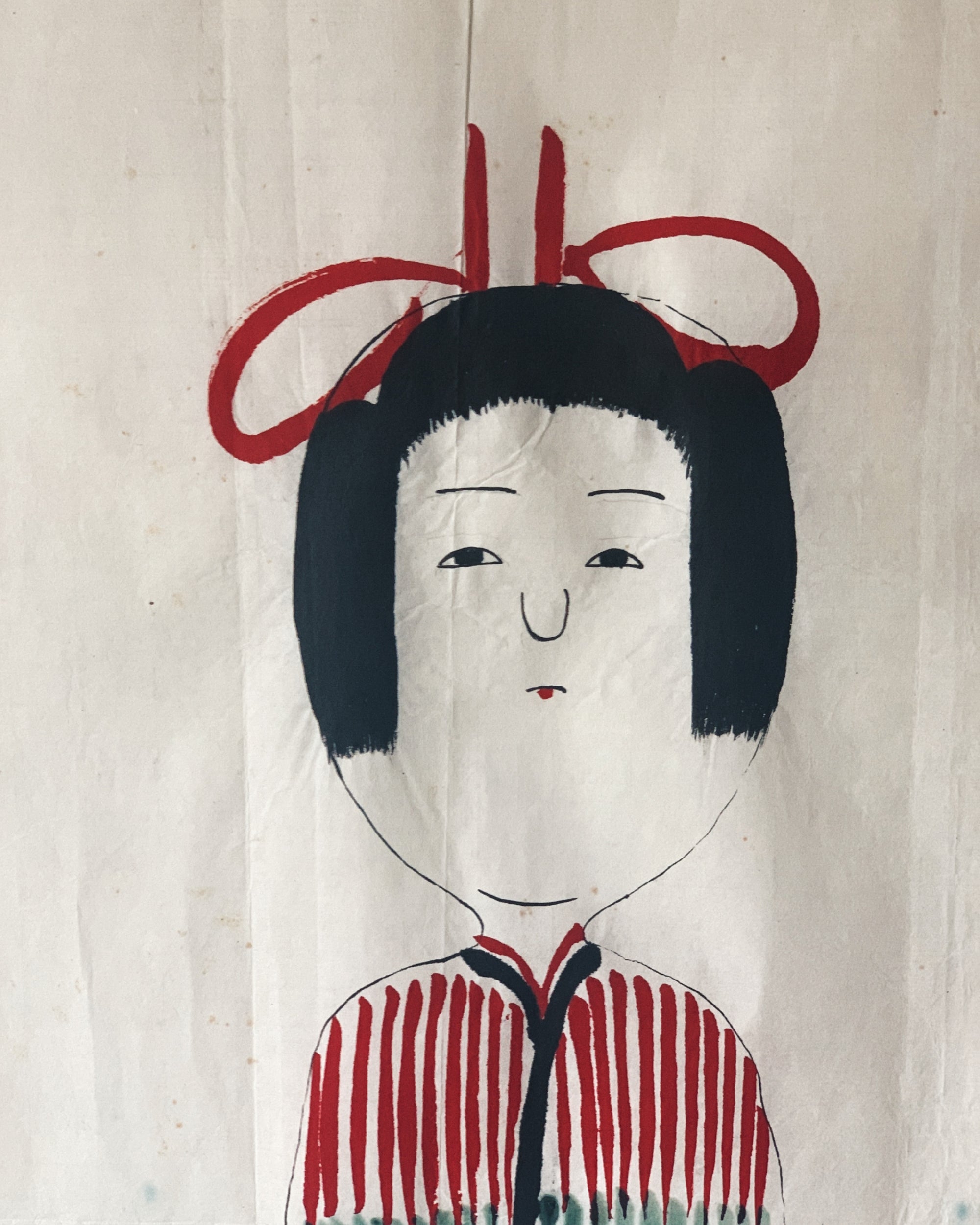 vintage kokeshi painting