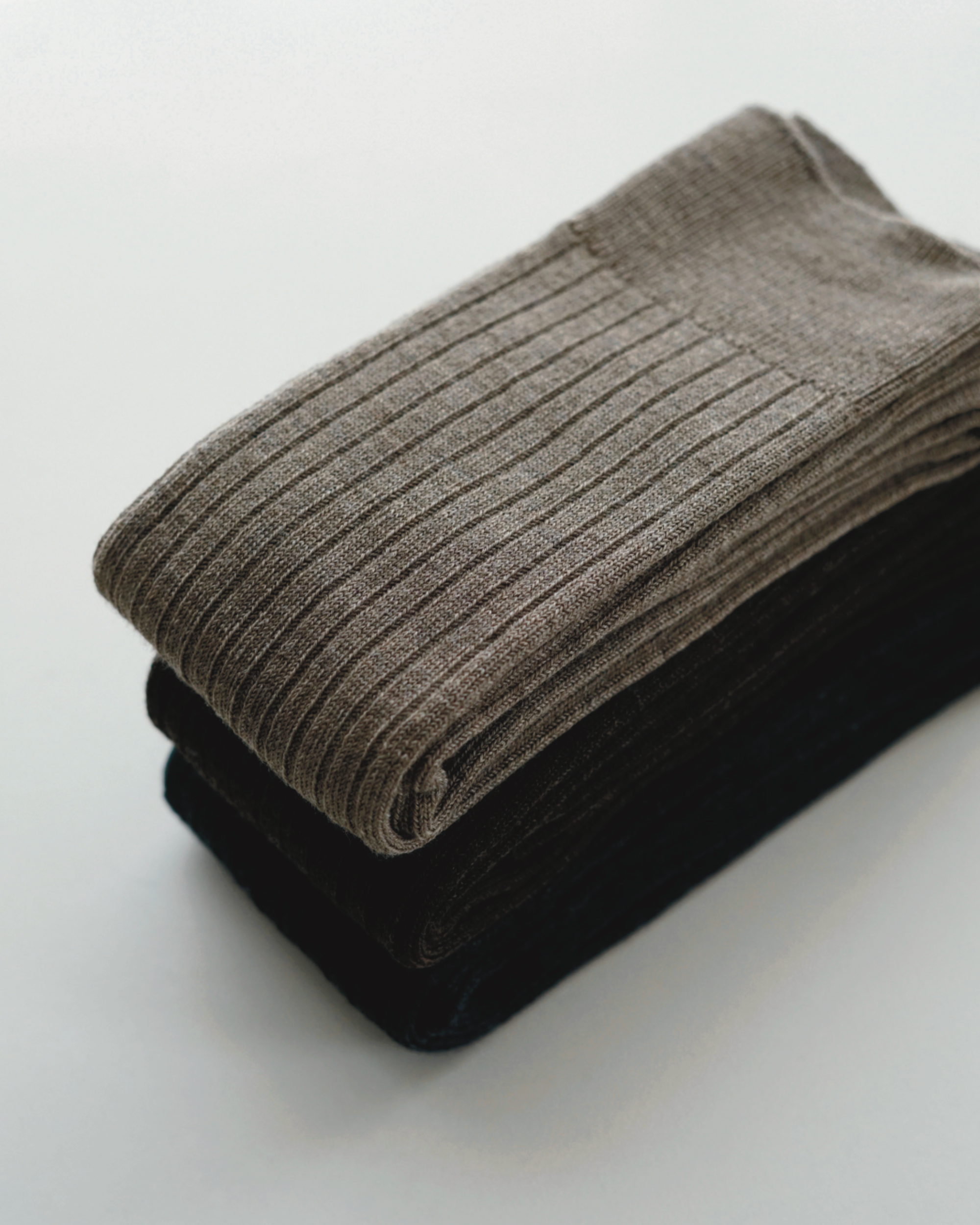 hakne : merino wool ribbed high socks