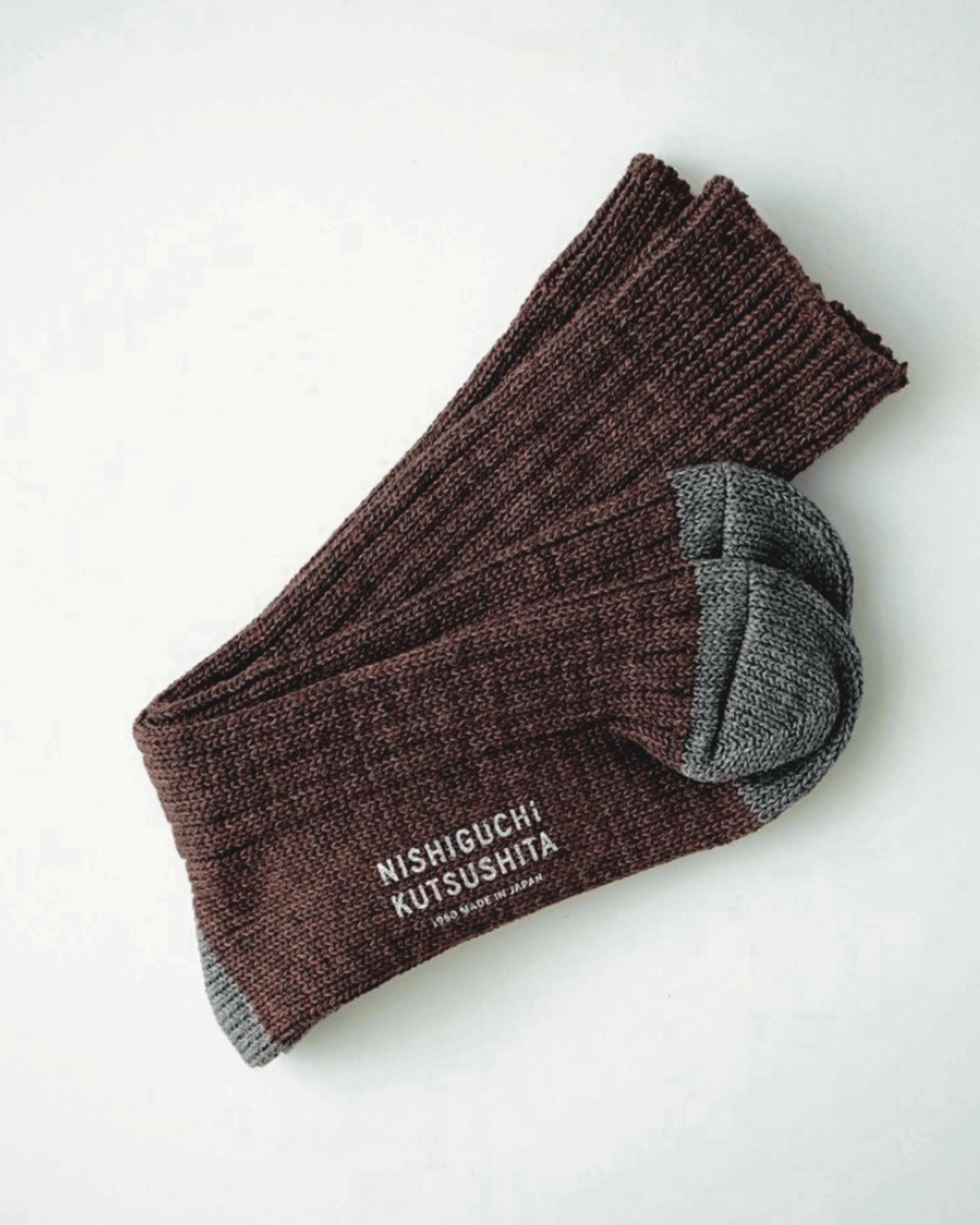 nishiguchi kutsushita : boston cotton ribbed sock