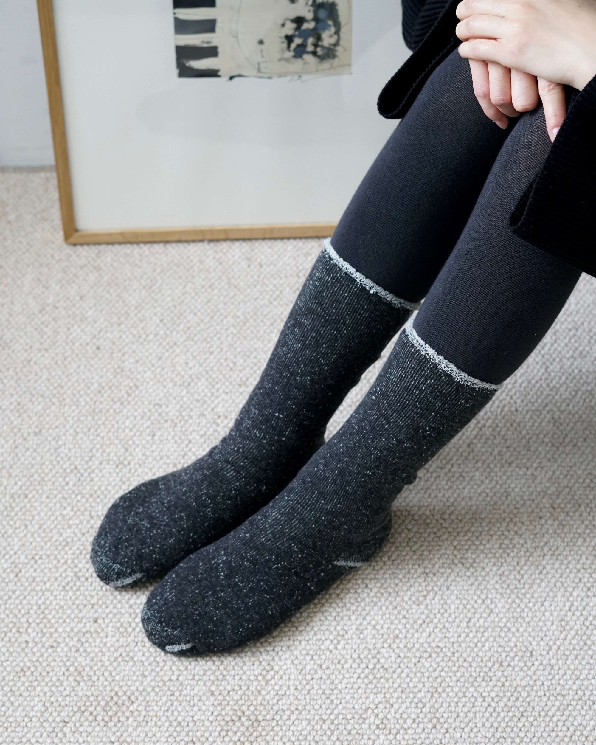 hakne : cotton-wool pile socks