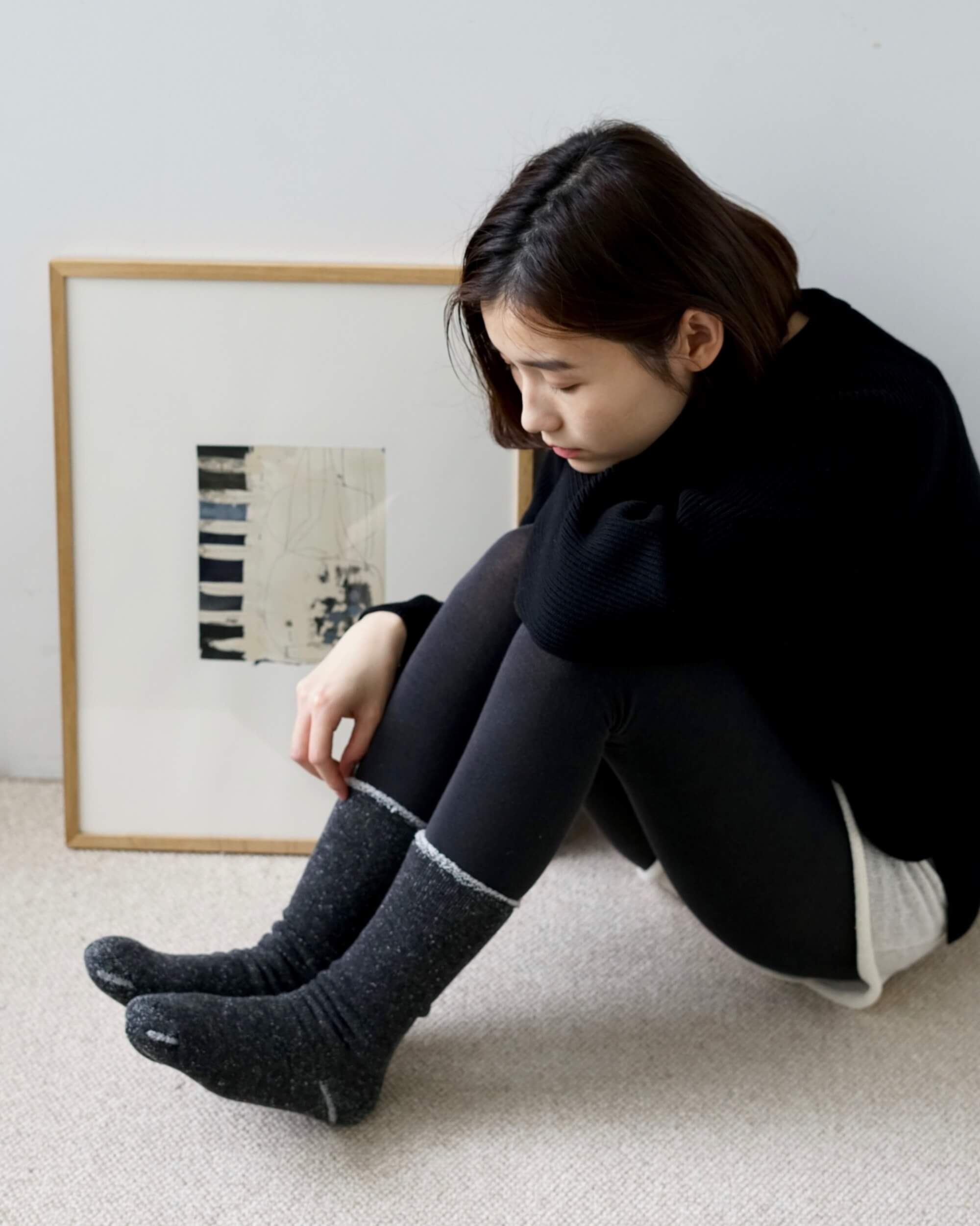 hakne : cotton-wool pile socks