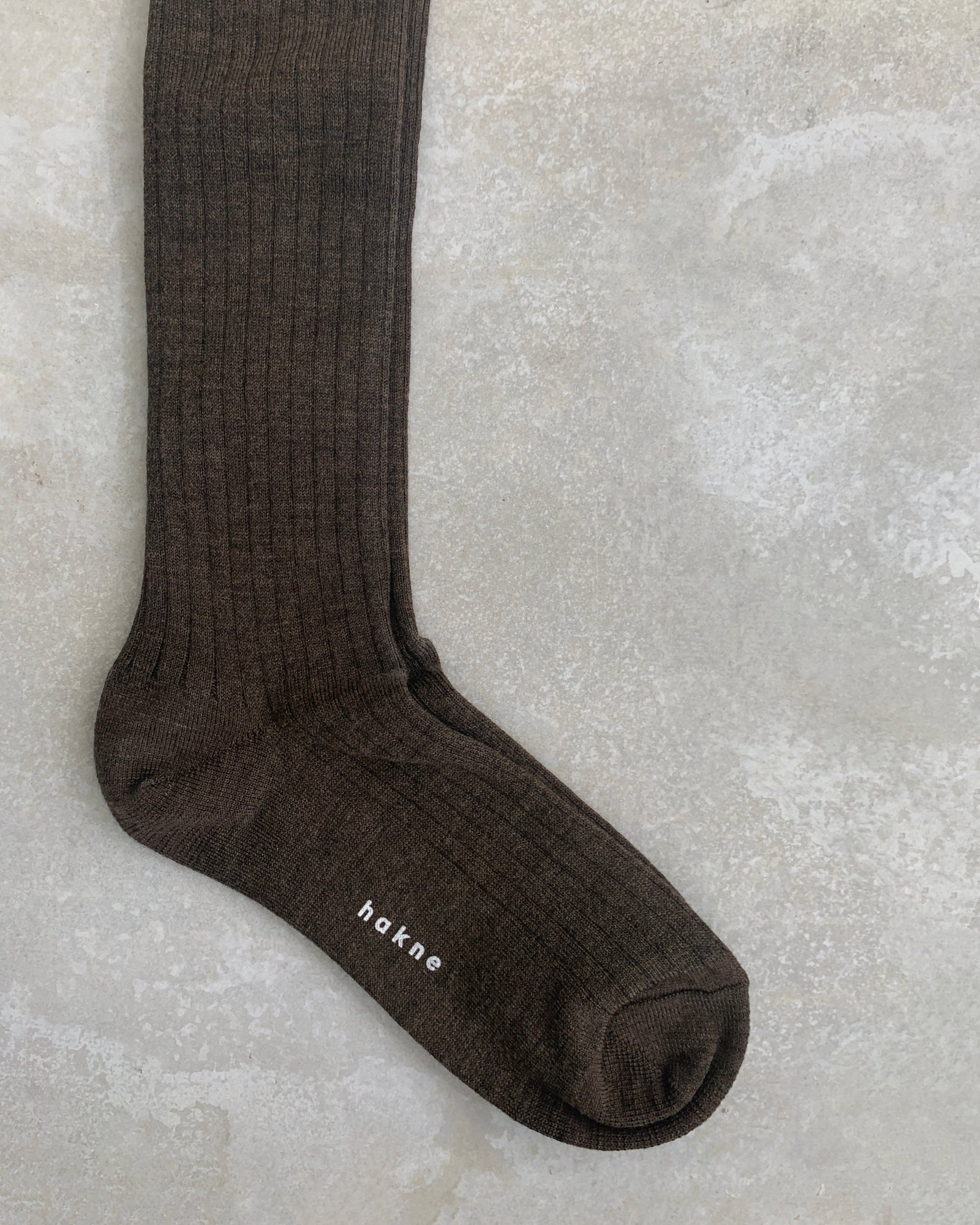hakne : merino wool ribbed high socks