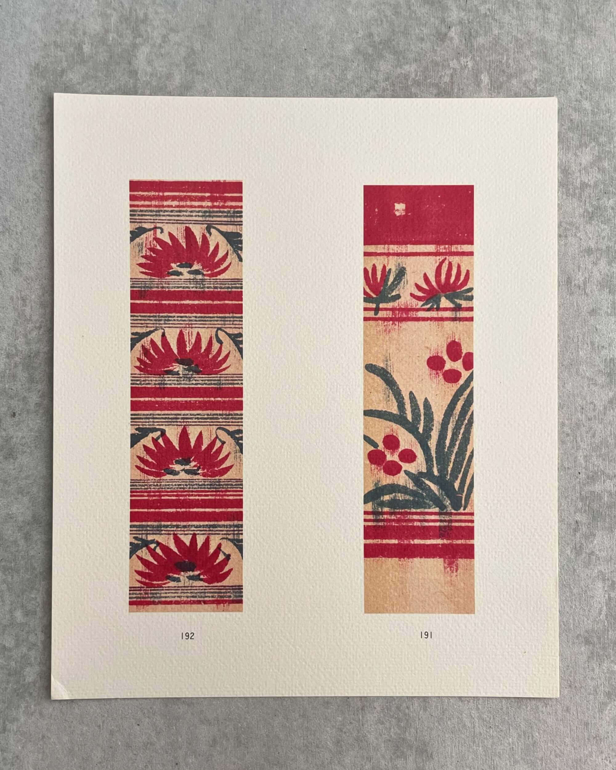 vintage kokeshi patterns