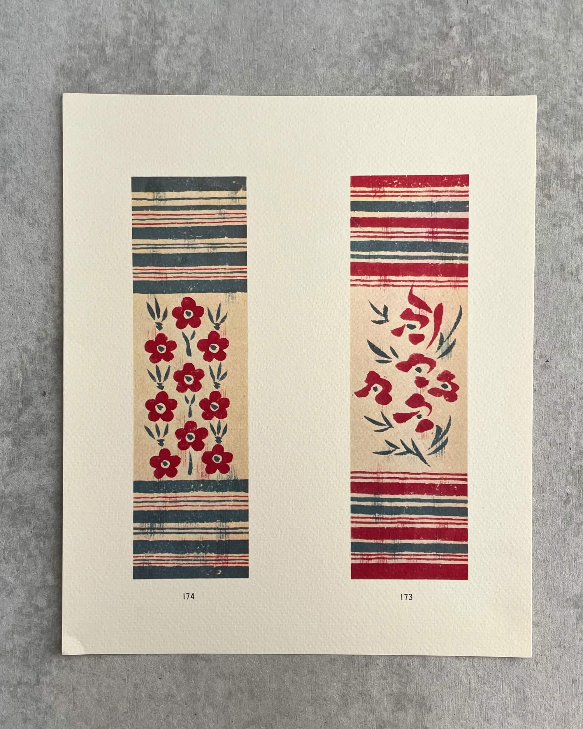vintage kokeshi patterns