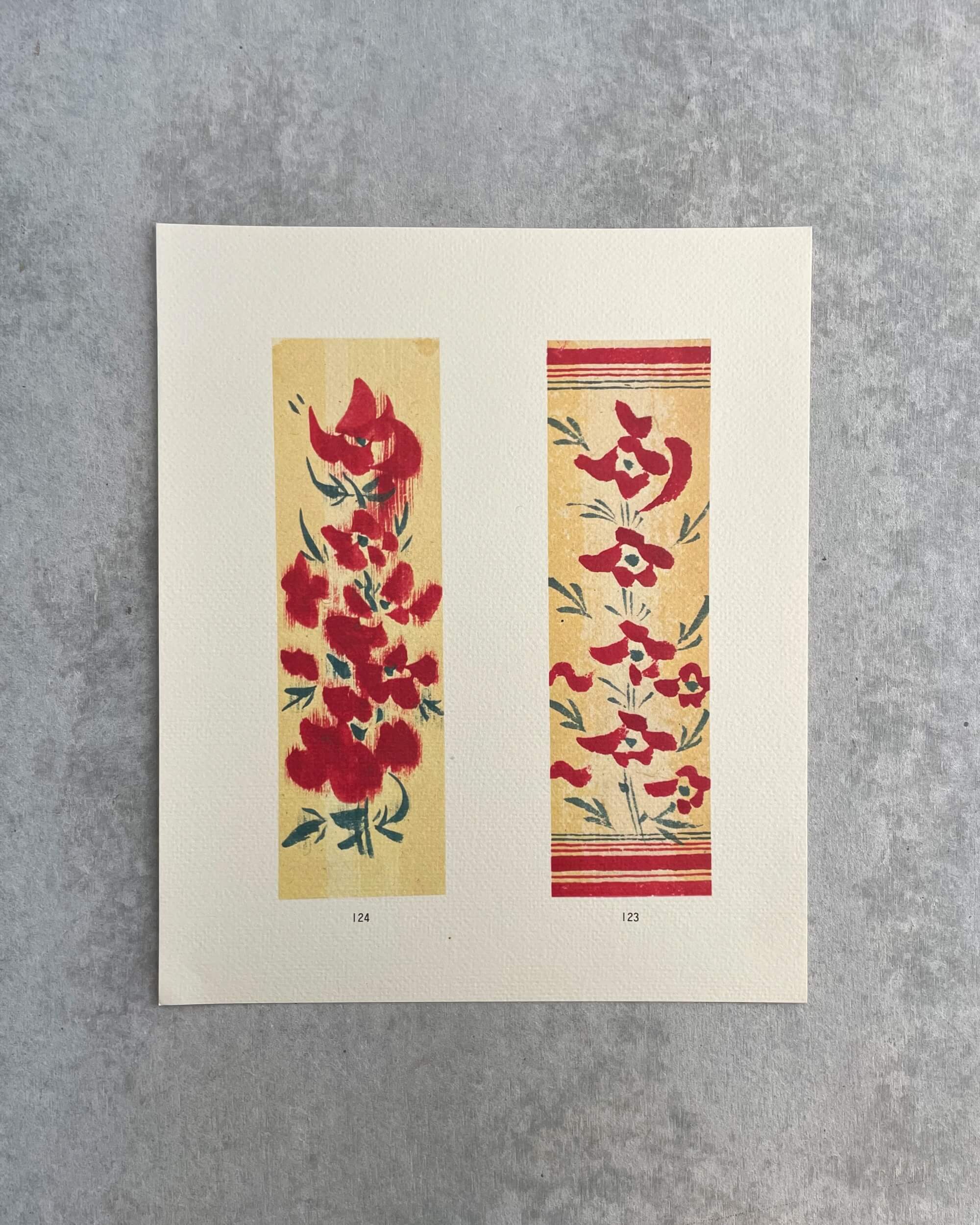 vintage kokeshi patterns