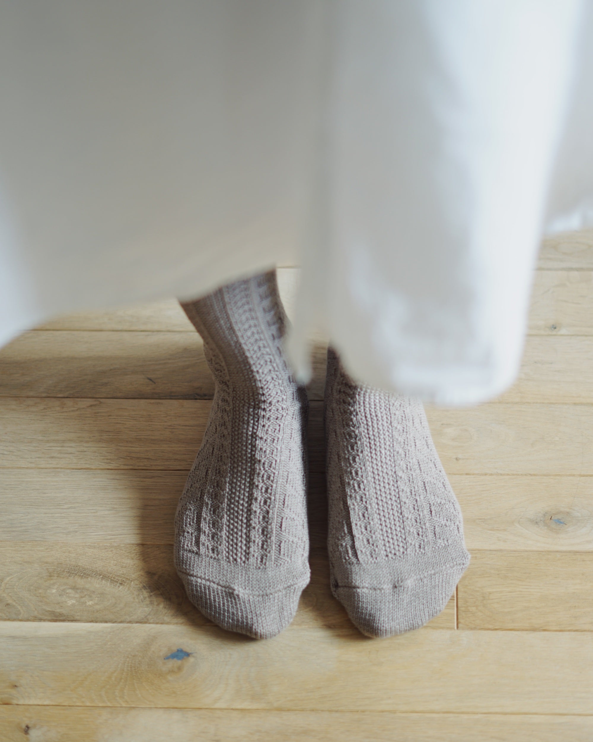 memeri : wool cotton cable socks
