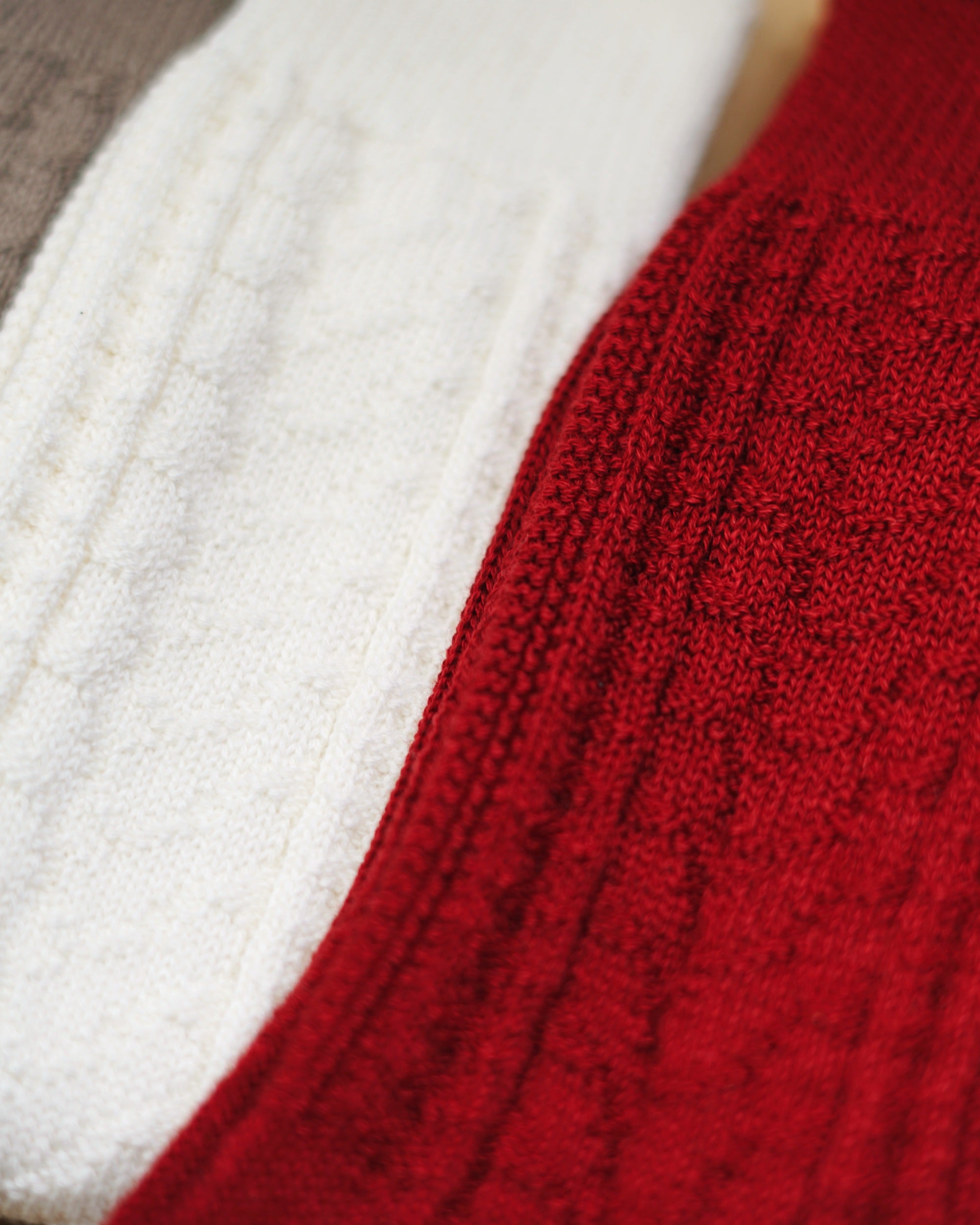 memeri : wool cotton cable socks