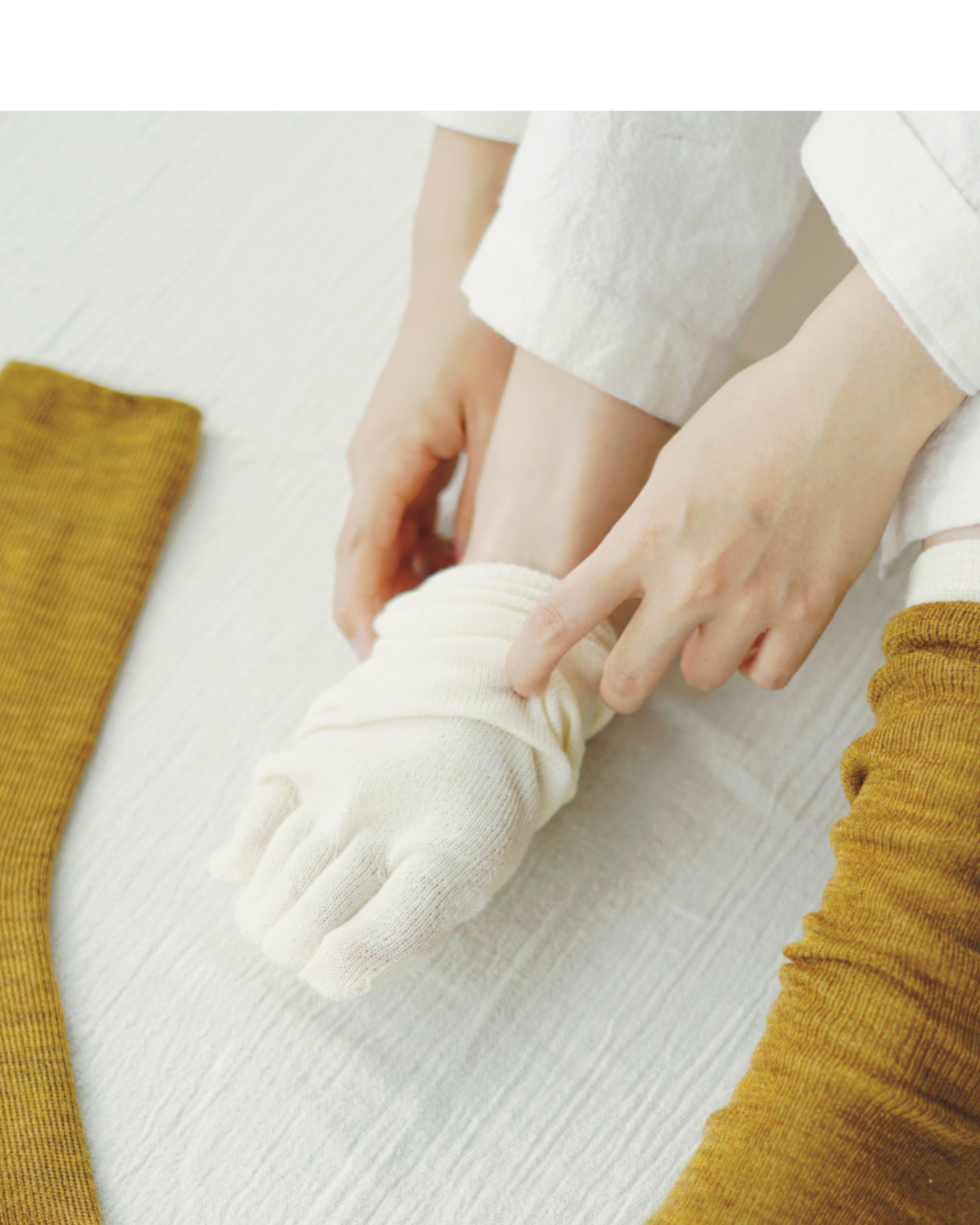 memeri : wool silk layered sock set