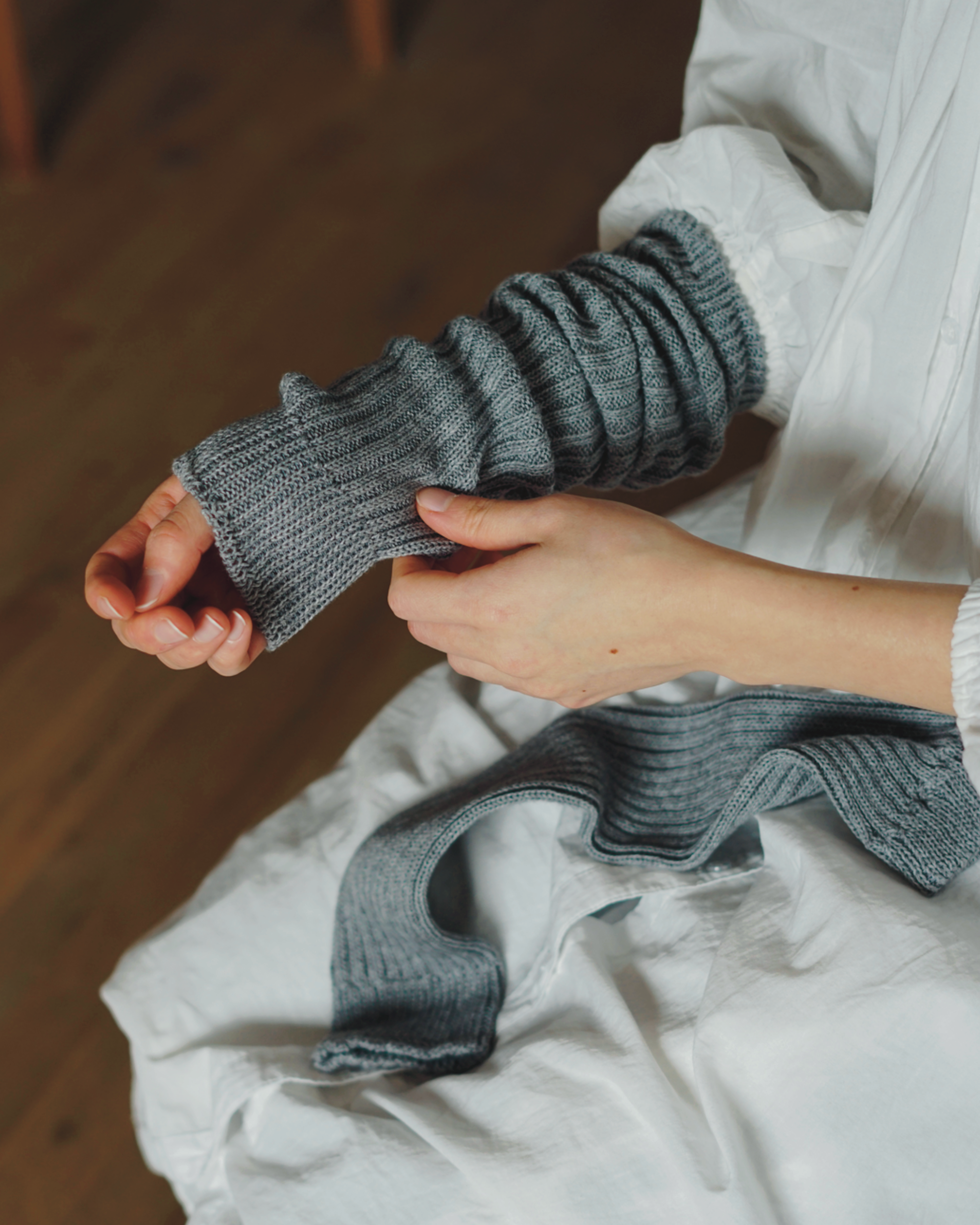 memeri : cashmere cotton arm and leg warmers