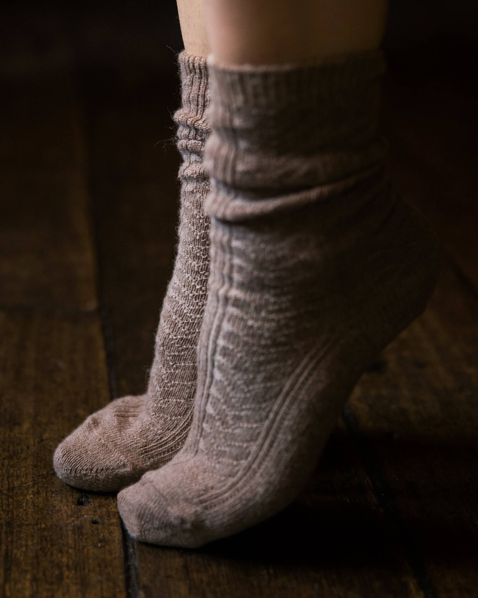 japanese made alpaca wool cable socks