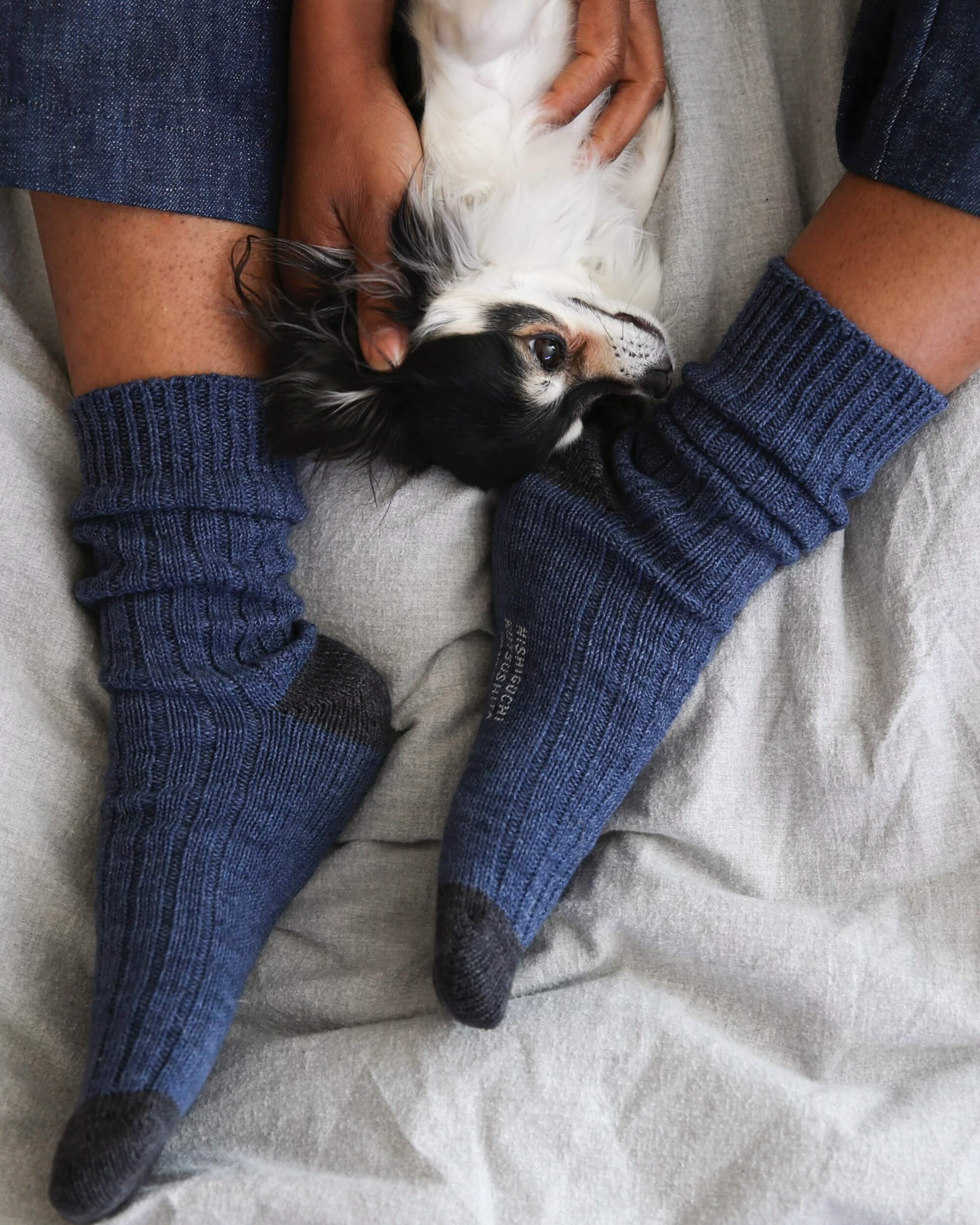 nishiguchi kutsushita : boston cotton ribbed sock