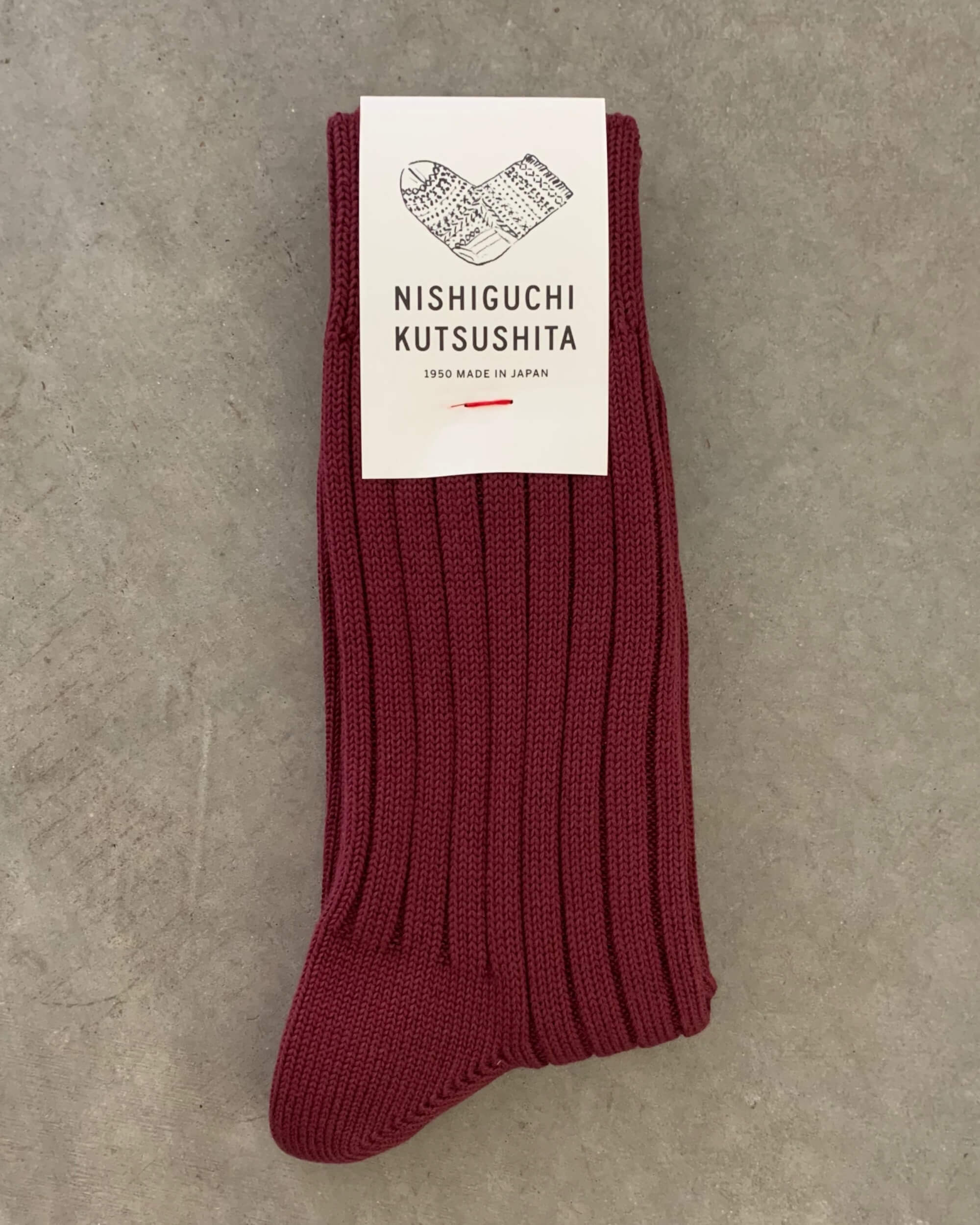 nishiguchi kutsushita : praha egyptian cotton ribbed socks