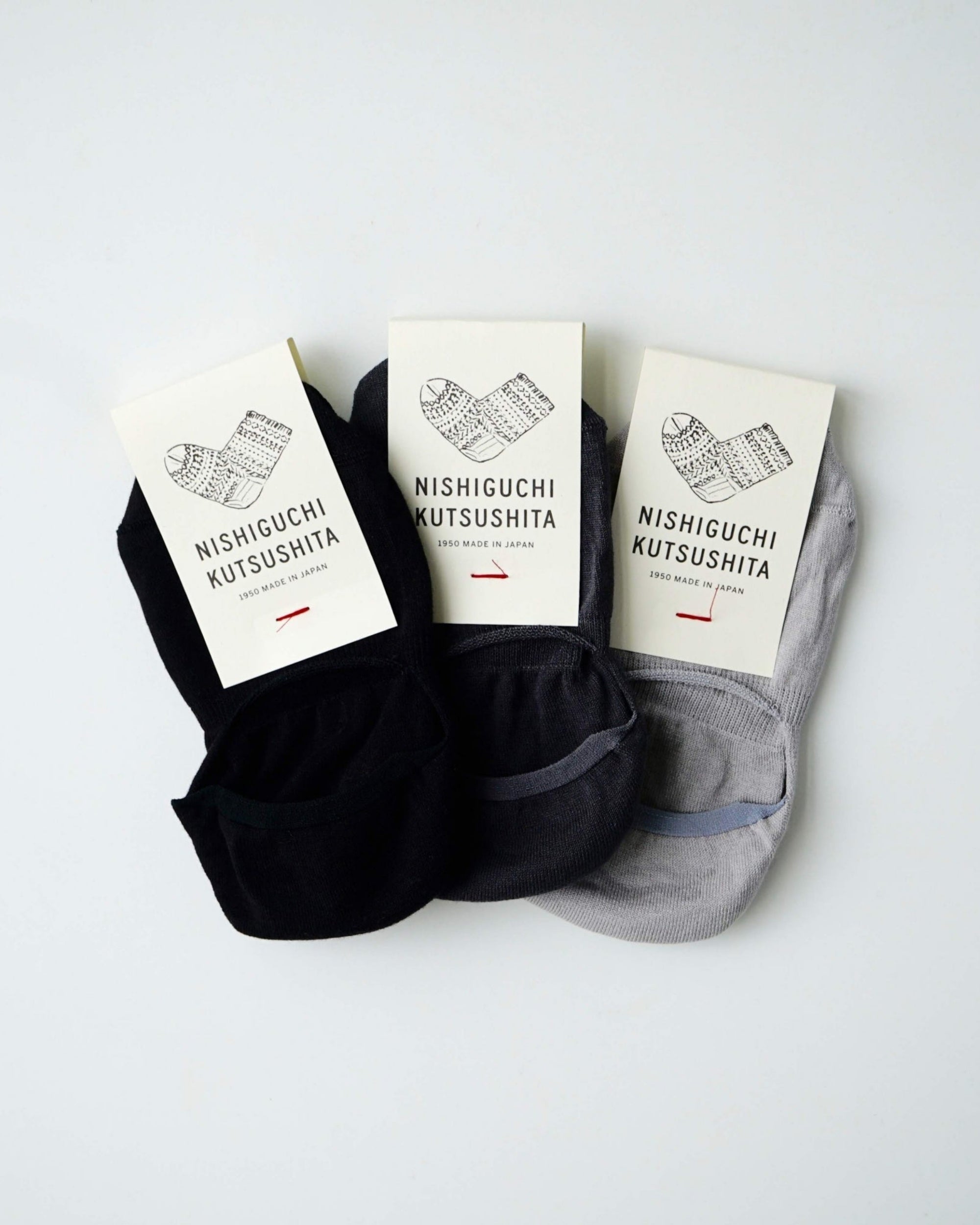 nishiguchi kutsushita : praha high-twist cotton no show liners