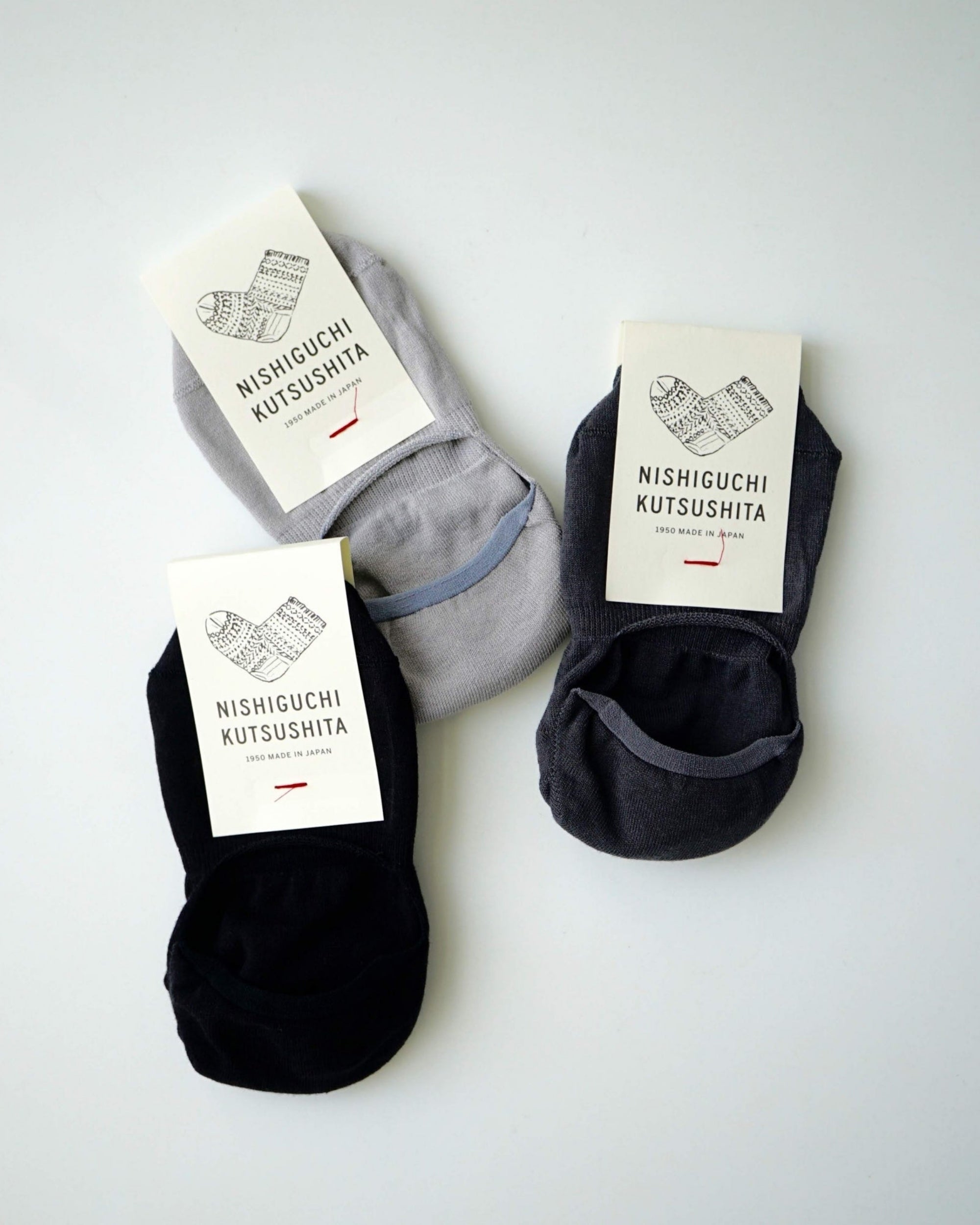 nishiguchi kutsushita : praha high-twist cotton no show liners