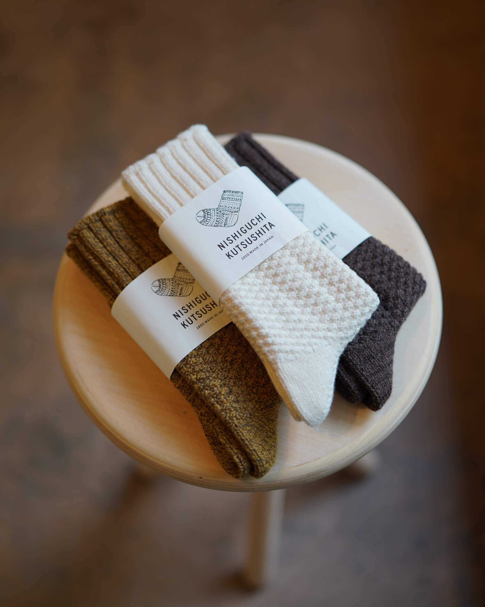 nishiguchi kutsushita : wool cotton boot socks