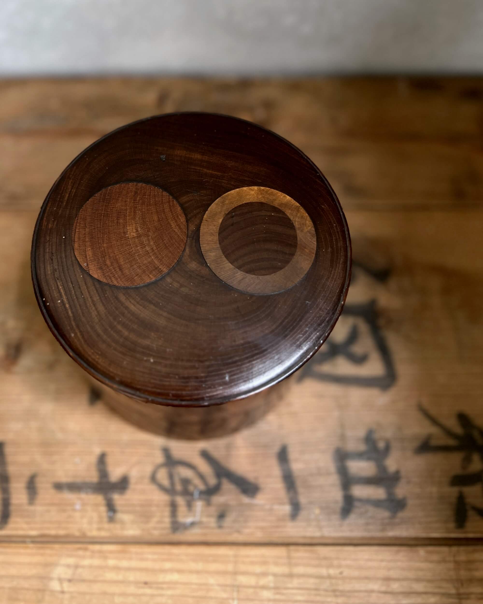 vintage japanese wooden container