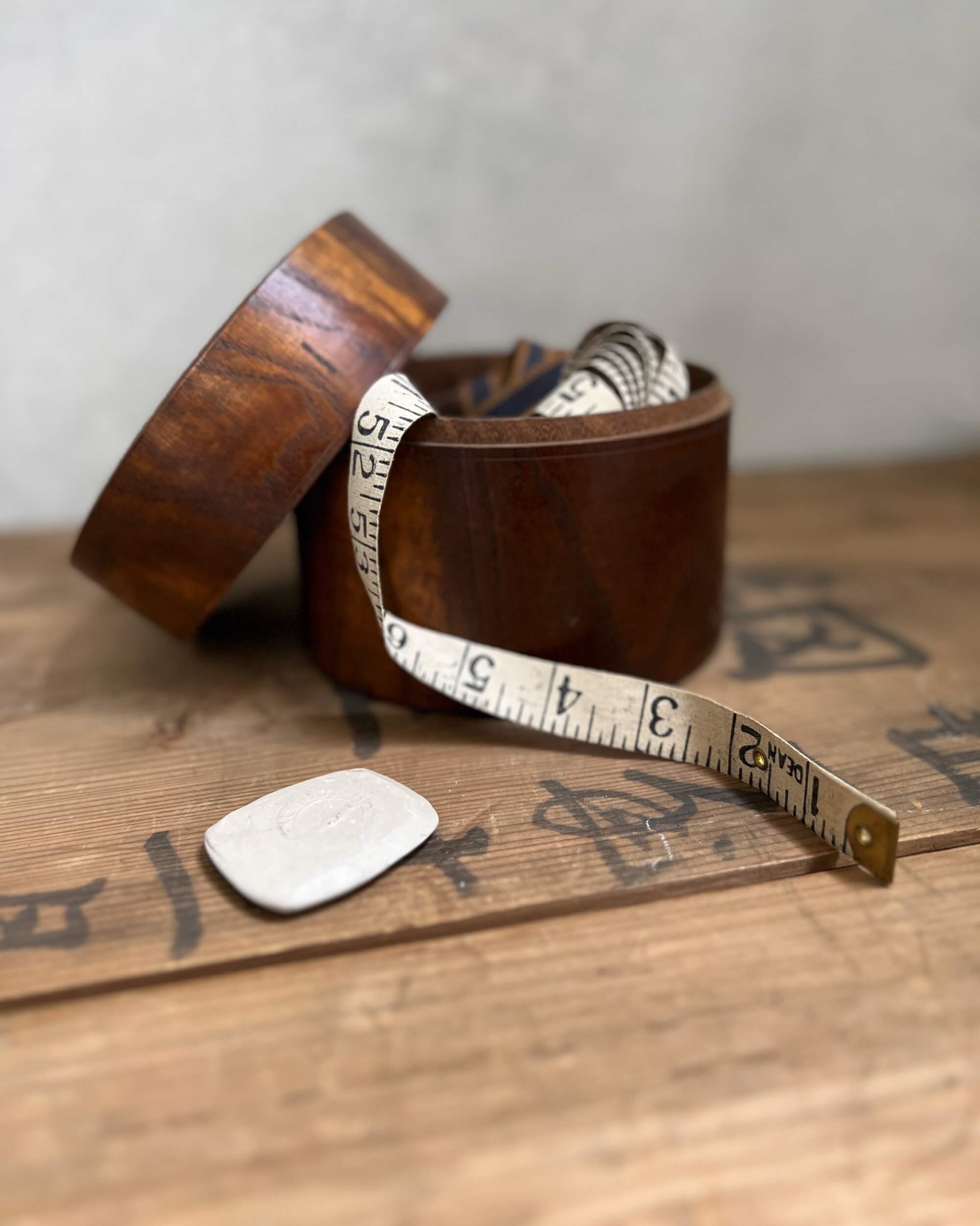 vintage japanese wooden container